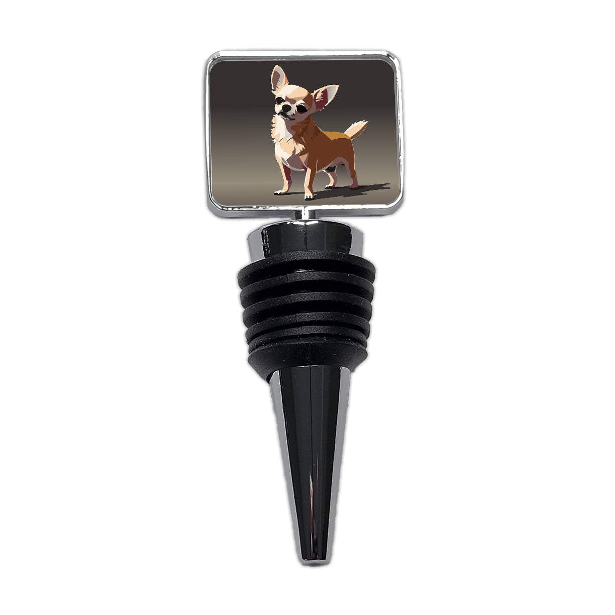 Chihuahua Dog Standing Wine Bottle Stopper