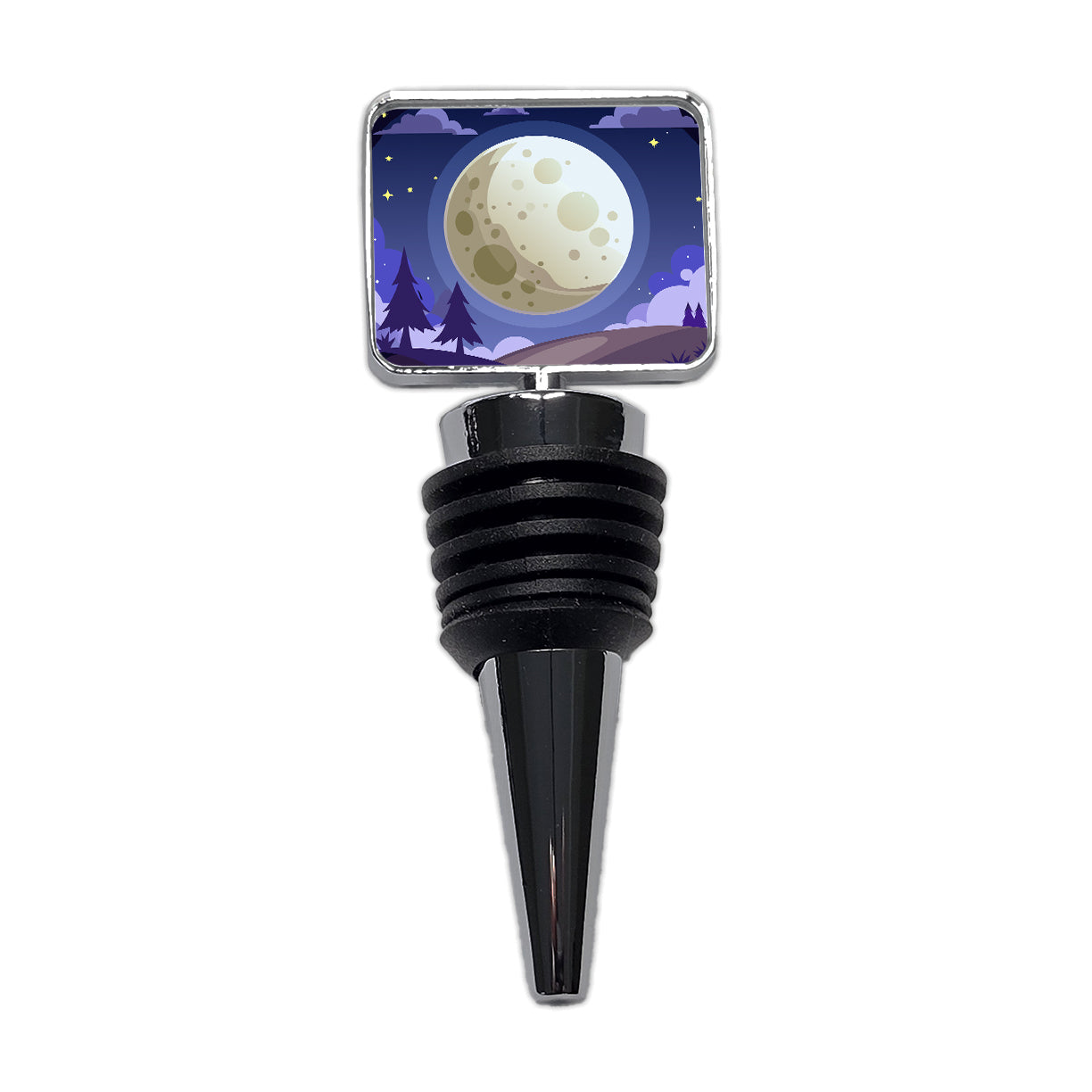 Full Moon at Night Wine Bottle Stopper
