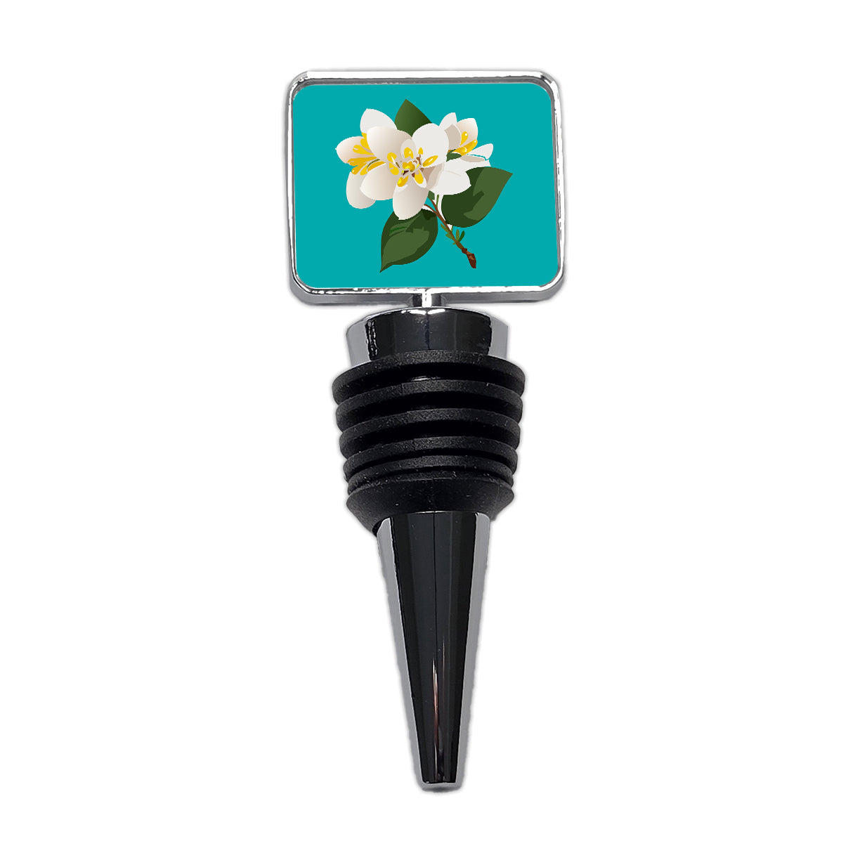 Jasmine White Flowers Wine Bottle Stopper