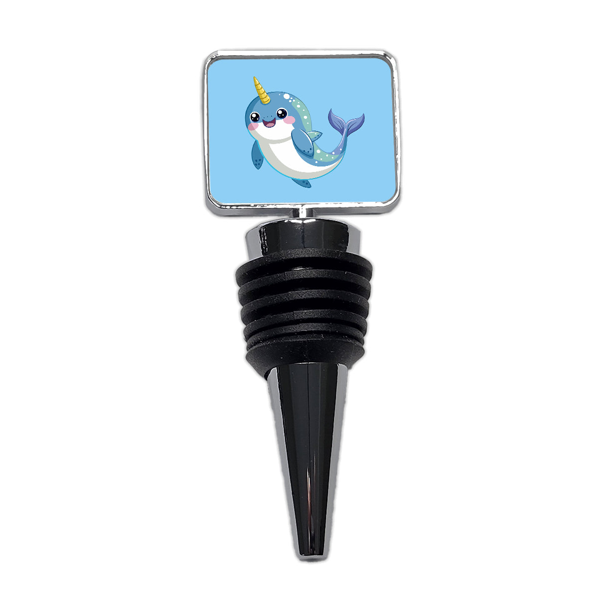 Narwhal Cute Chibi Wine Bottle Stopper