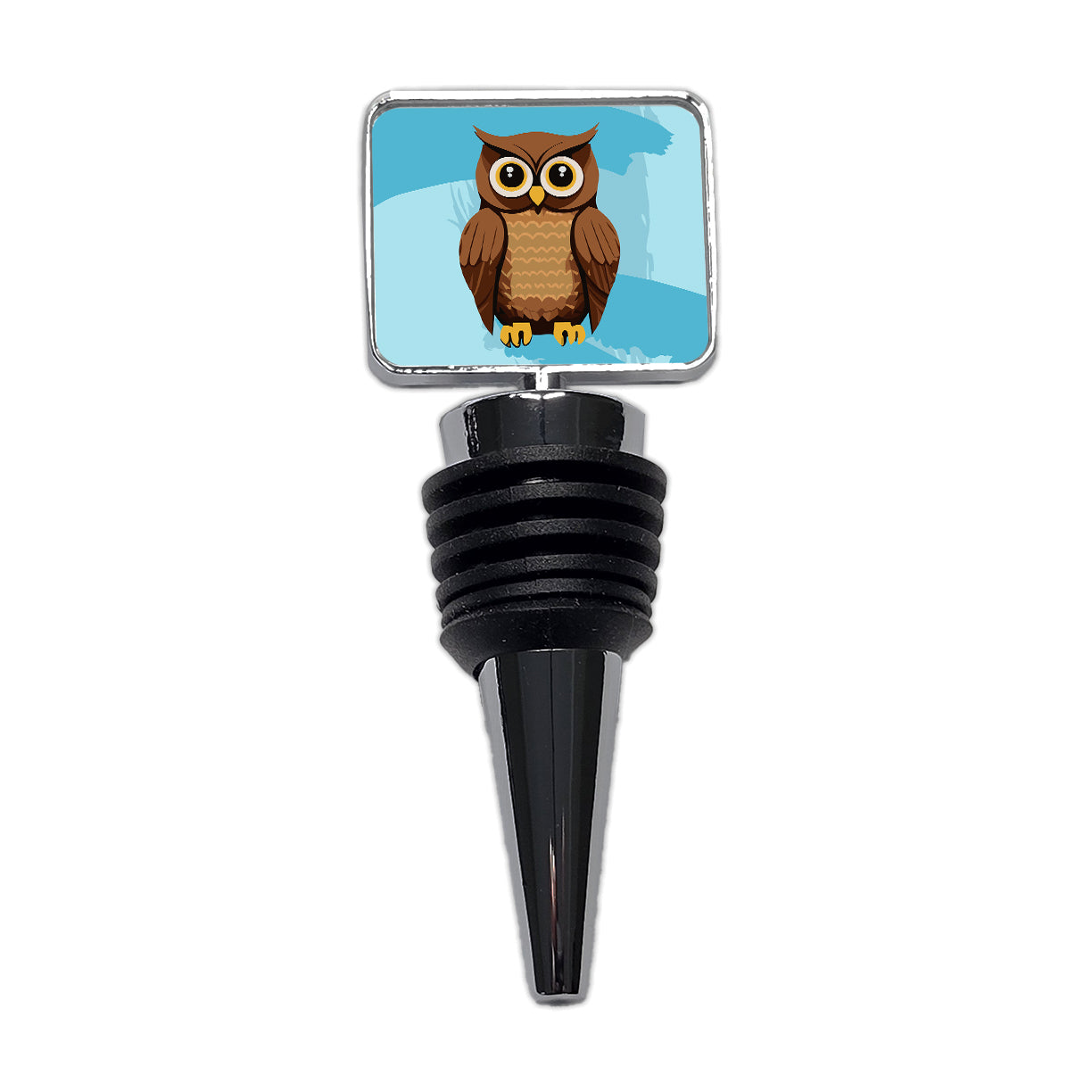 Owl Brown Wine Bottle Stopper
