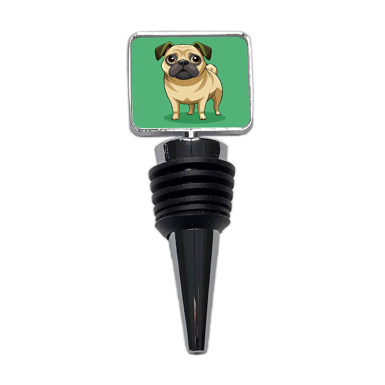 Pug Cute Standing Wine Bottle Stopper