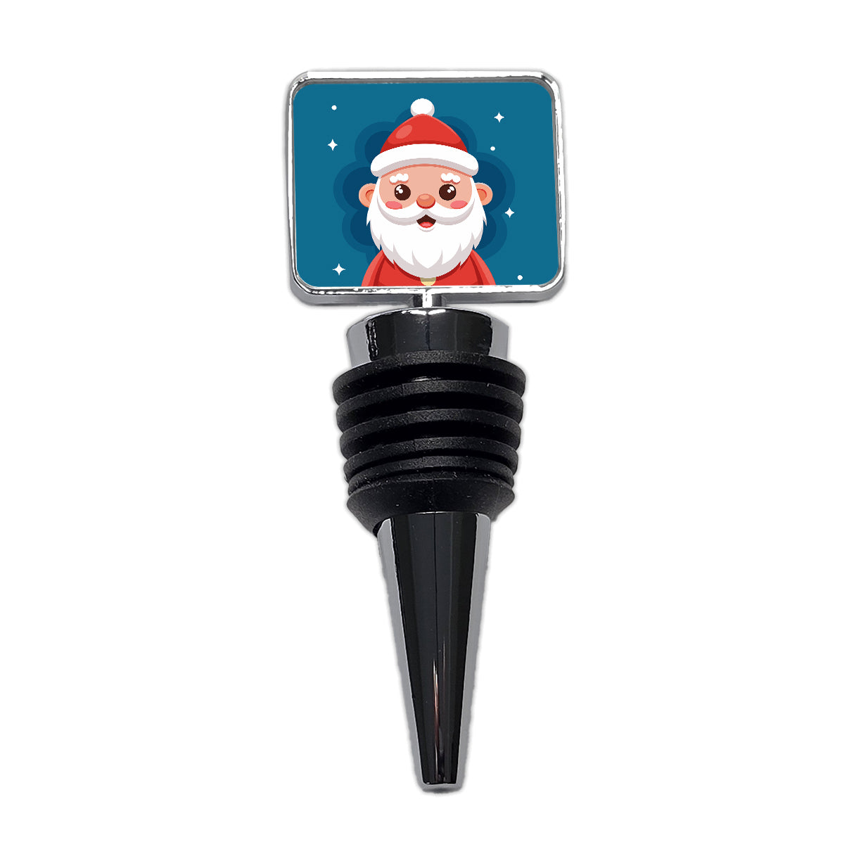Santa Cute Xmas Christmas Wine Bottle Stopper