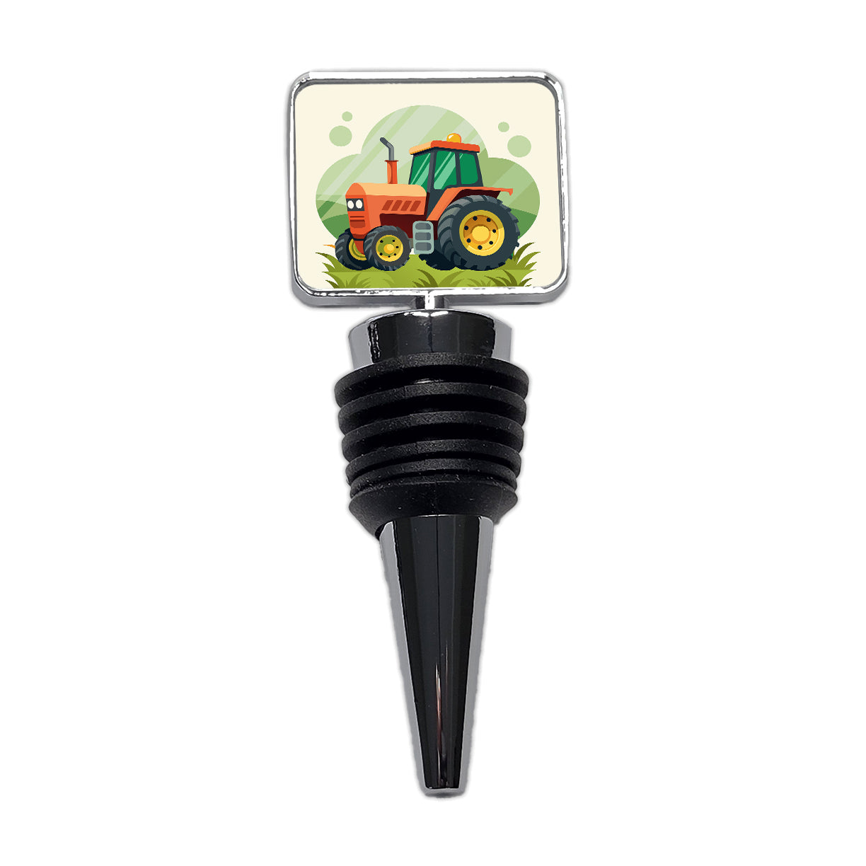Tractor Cartoon Wine Bottle Stopper