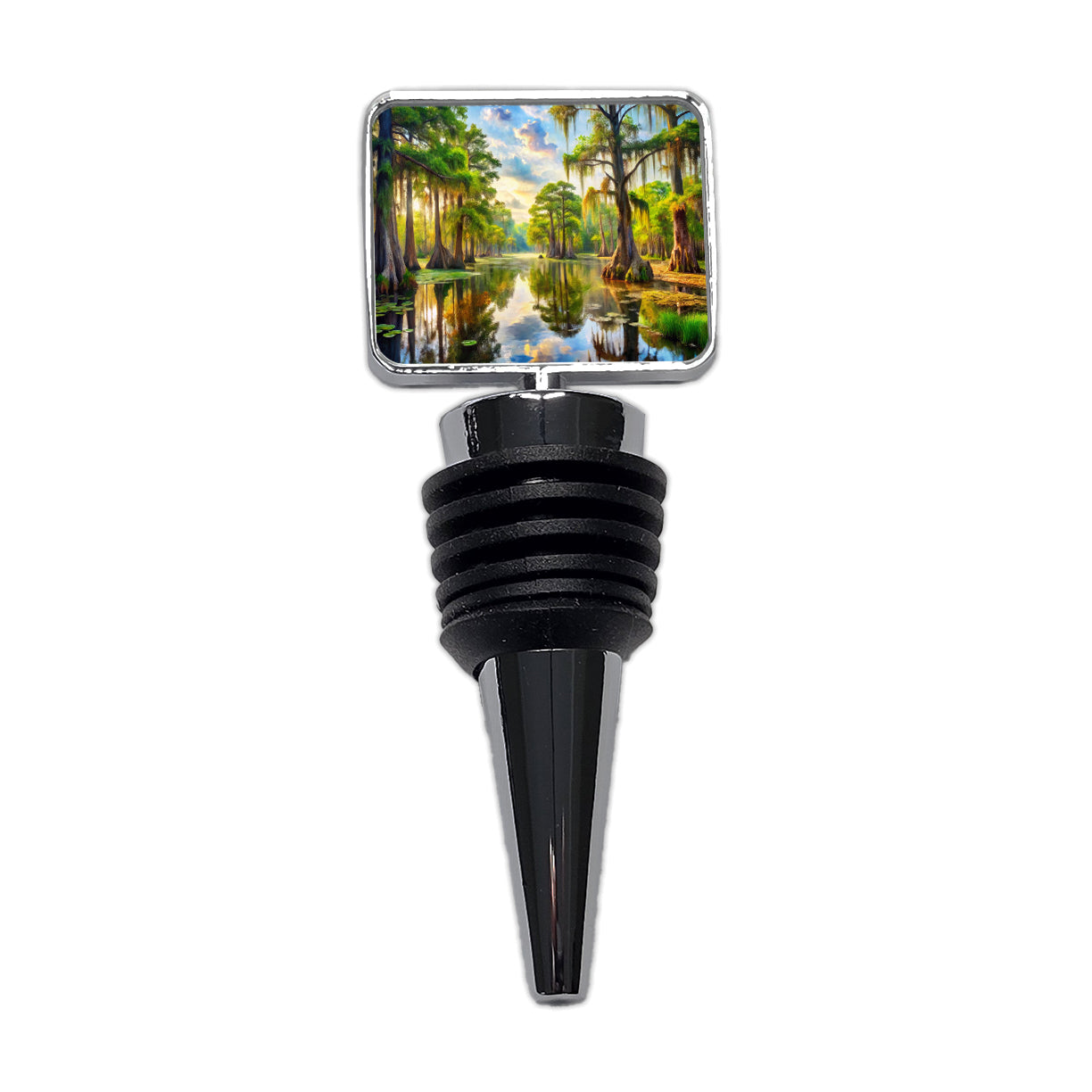 Beautiful Swamp Everglades Watercolor Wine Bottle Stopper