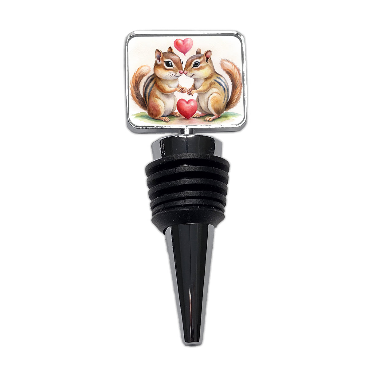 Chipmunks In Love Valentine's Day Wine Bottle Stopper