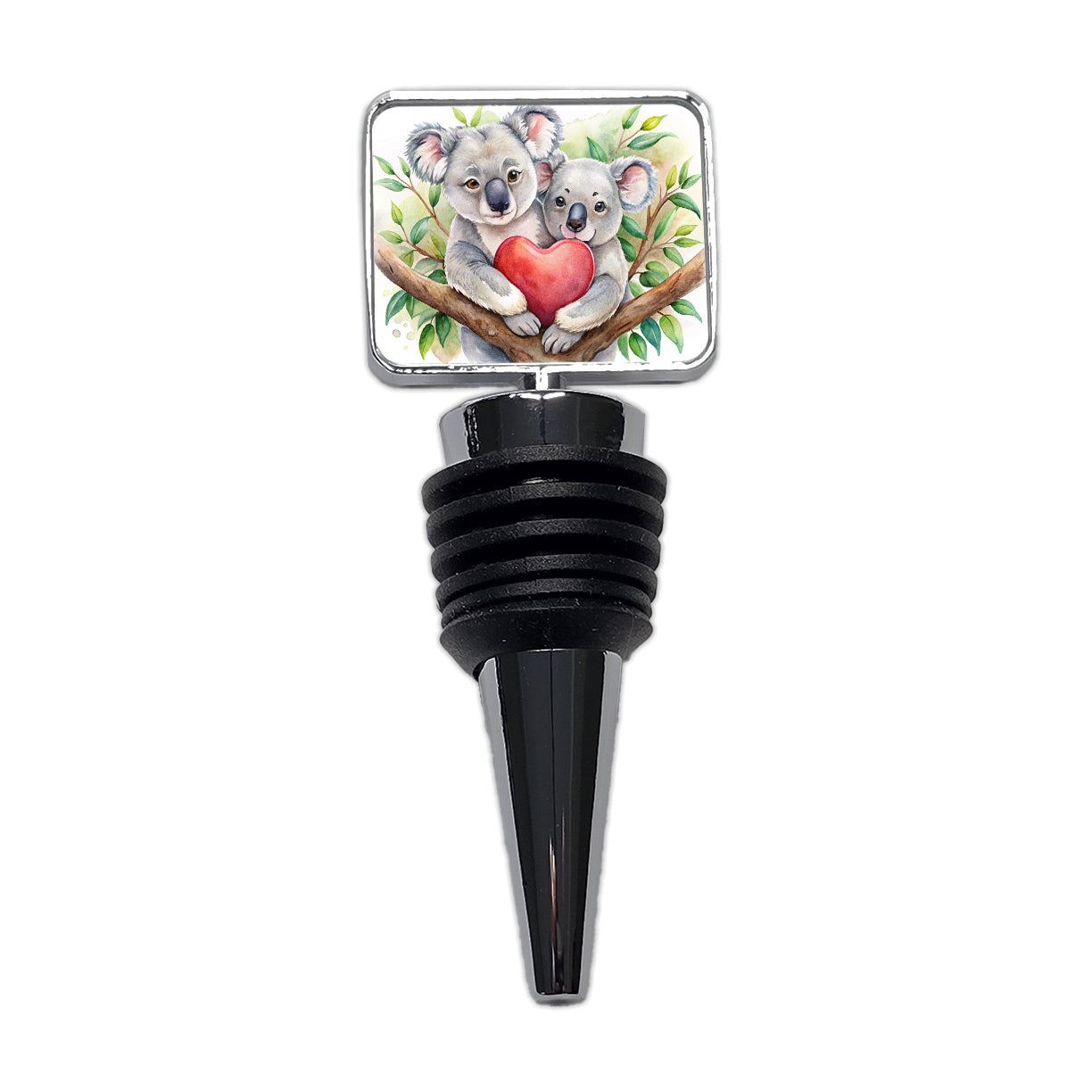 Koalas In Love Heart Valentine's Day Wine Bottle Stopper