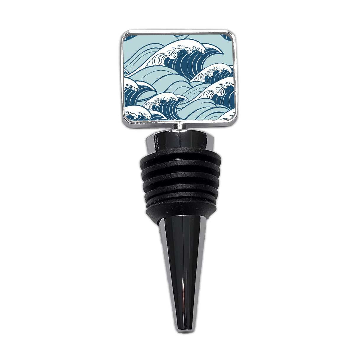 Ocean Waves Japanese Style Wine Bottle Stopper