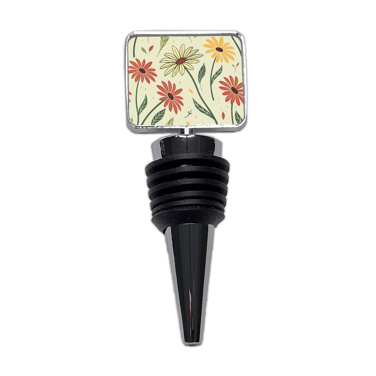 Scattered Sunflowers Sketch Wine Bottle Stopper