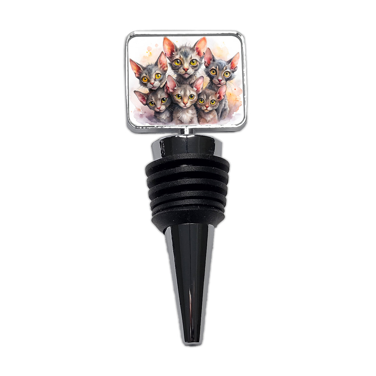 Sweet Lykoi Cats Wine Bottle Stopper