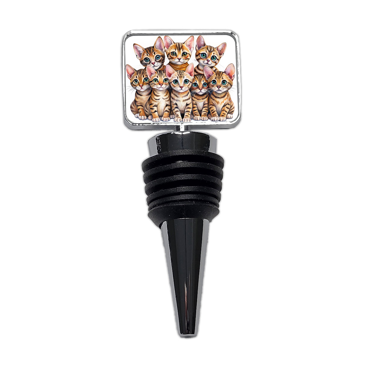 Sweet Toyger Cats Wine Bottle Stopper