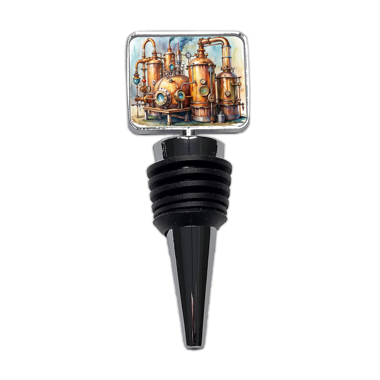 Steampunk Beer Alcohol Still Pipes And Gauges Wine Bottle Stopper