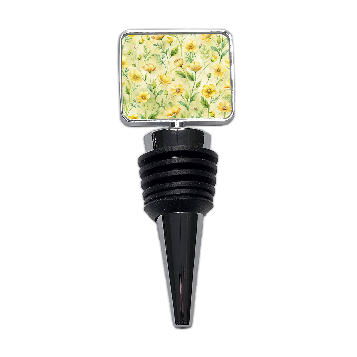 Buttercups Yellow Flowers Wine Bottle Stopper