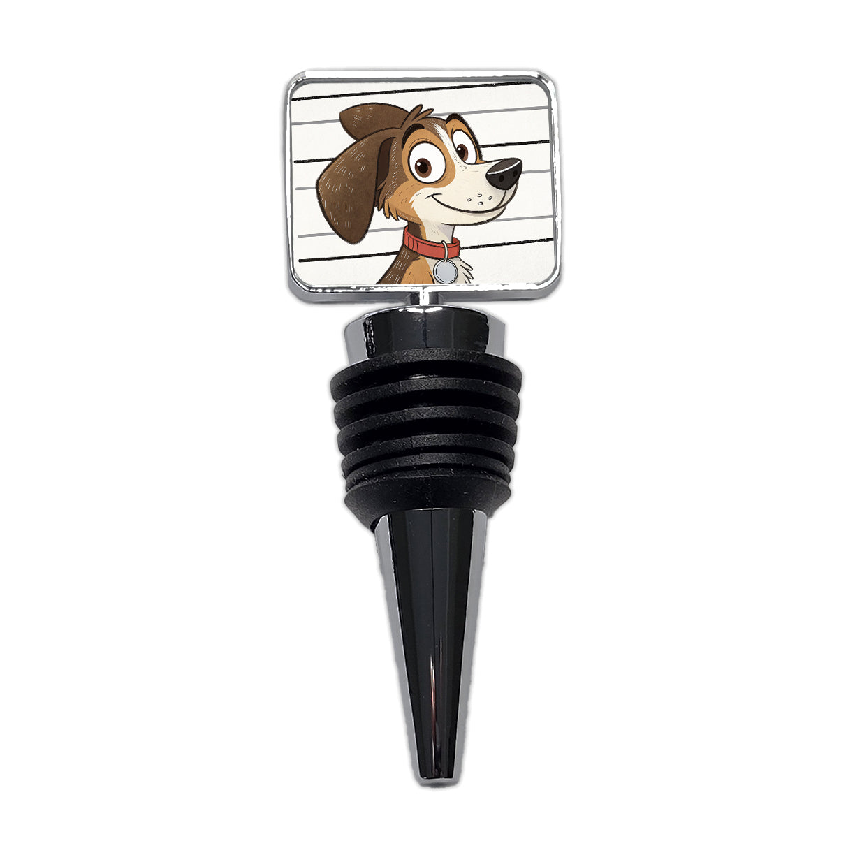 Dog Mug Shot Wine Bottle Stopper
