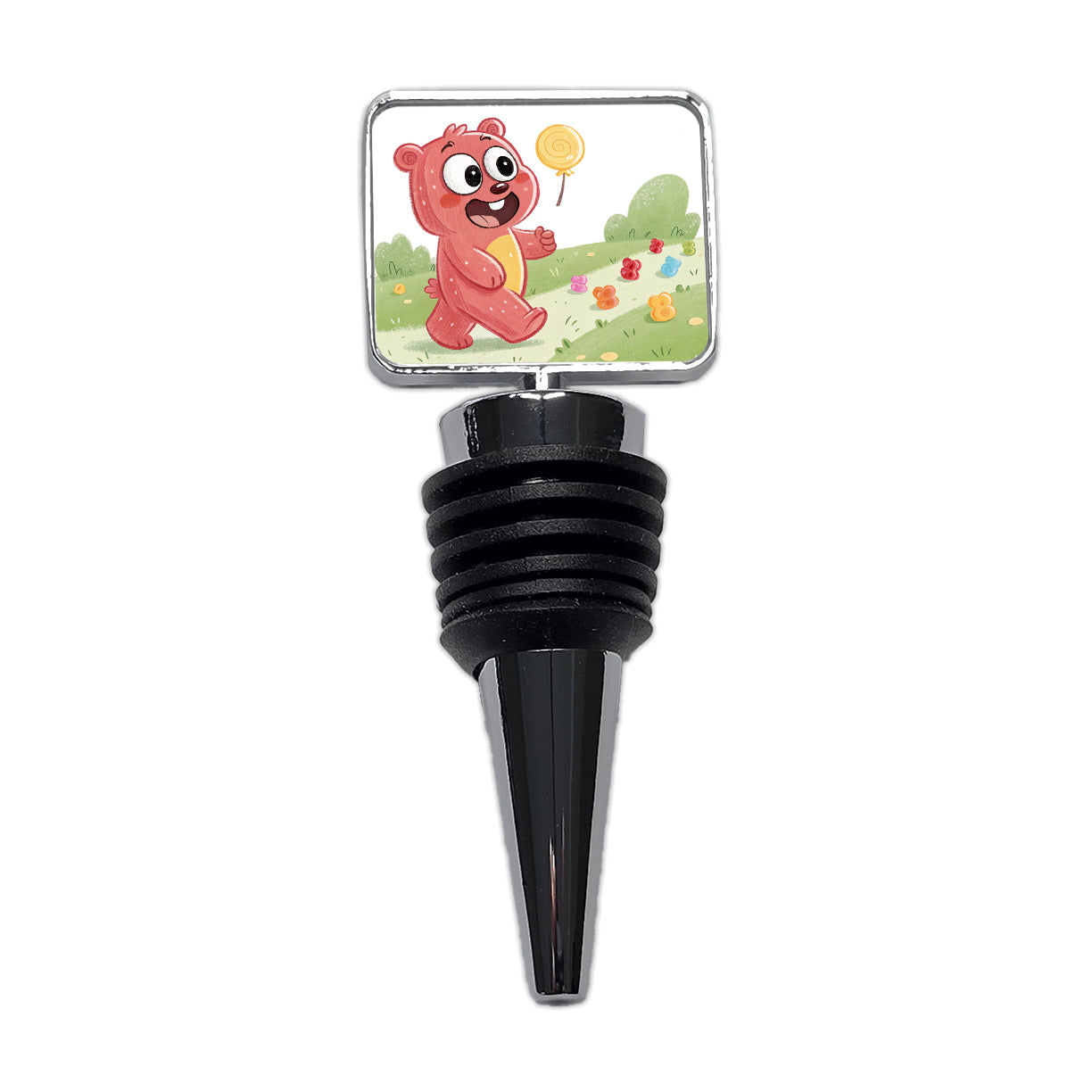 Gummi Bear Walking Wine Bottle Stopper