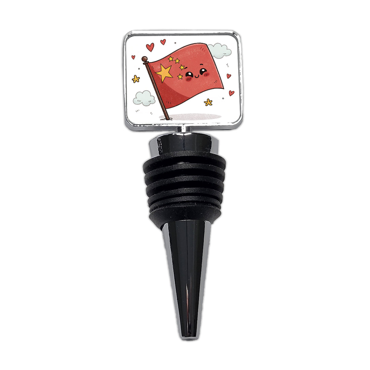 Kawaii China Flag Wine Bottle Stopper
