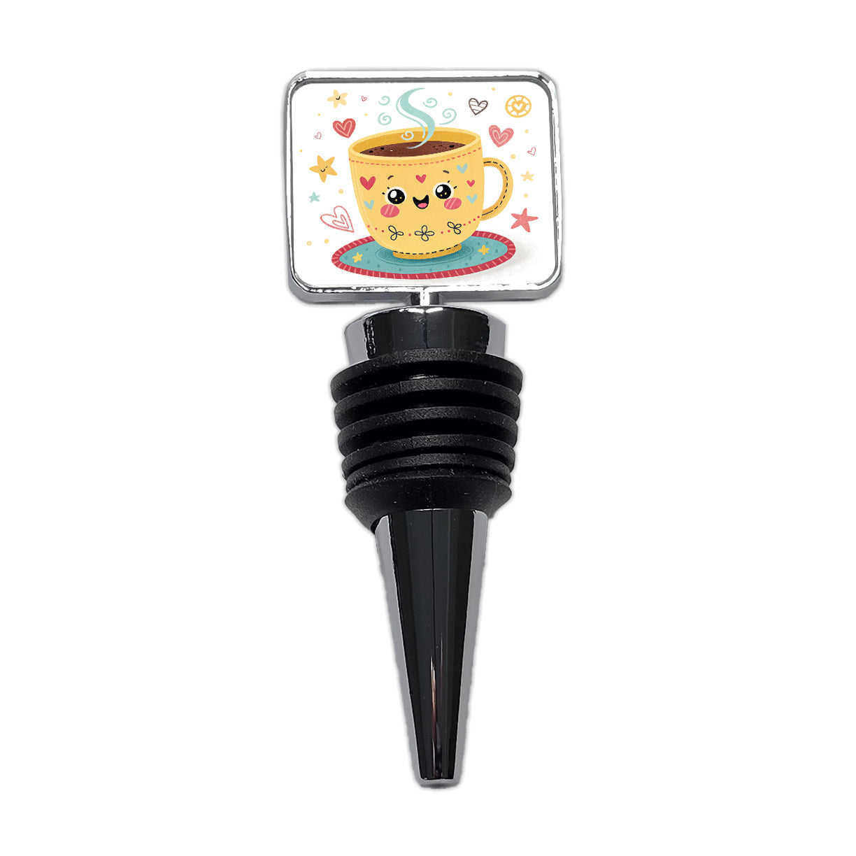 Kawaii Coffee Cup Wine Bottle Stopper