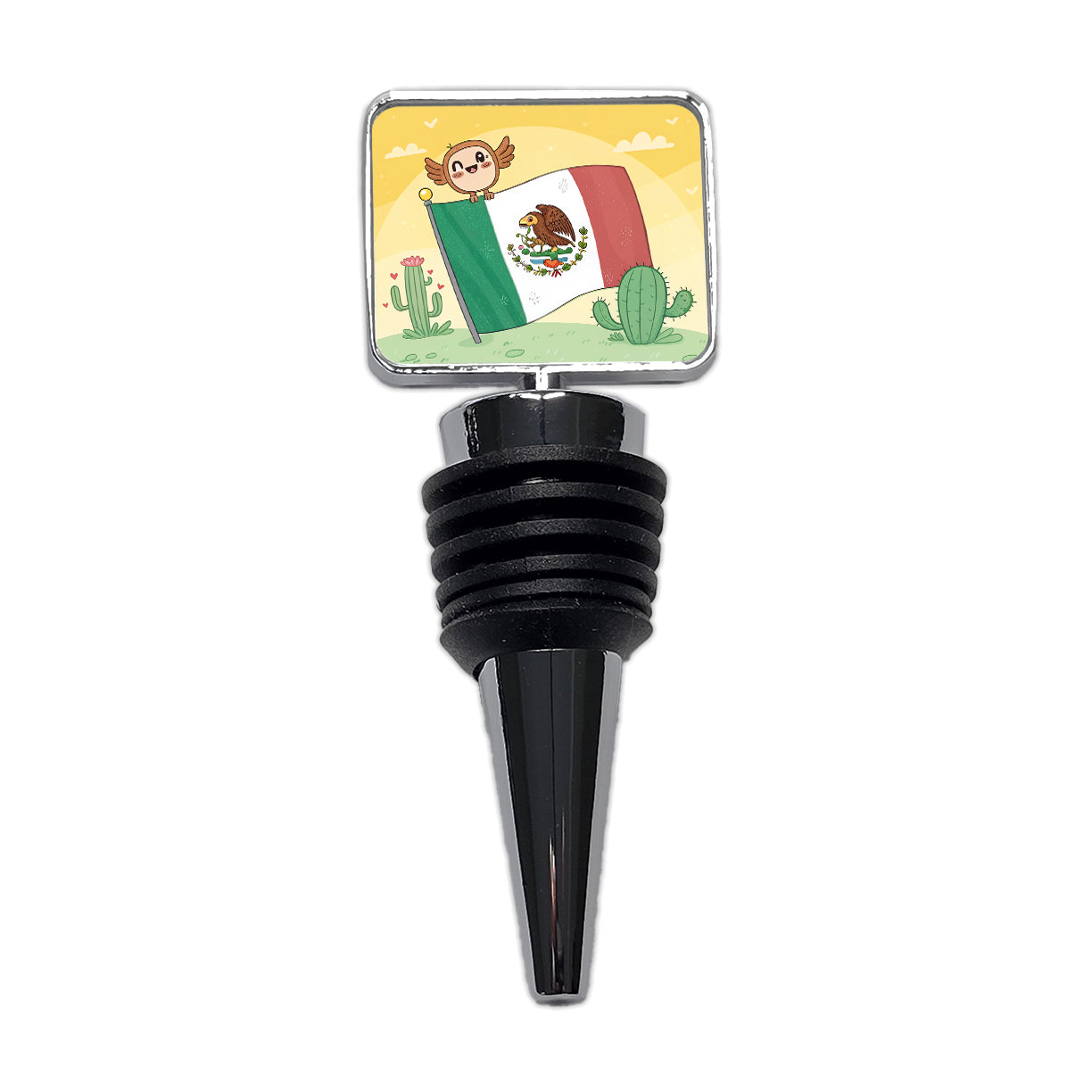 Kawaii Mexico Mexican Flag Wine Bottle Stopper