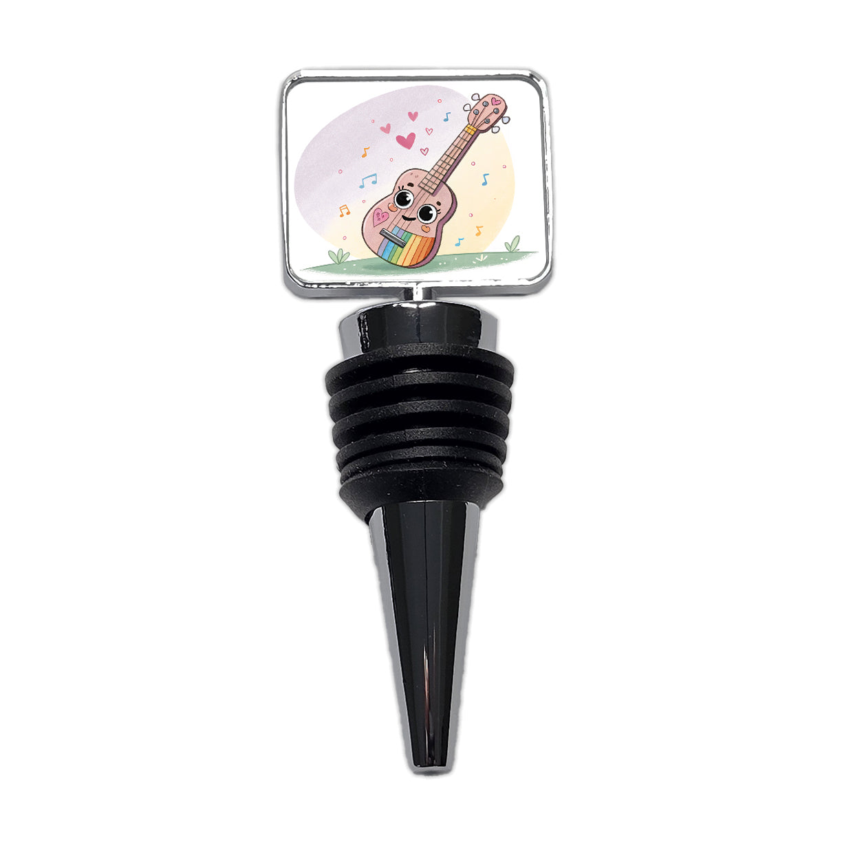 Kawaii Colorful Ukulele Music Wine Bottle Stopper