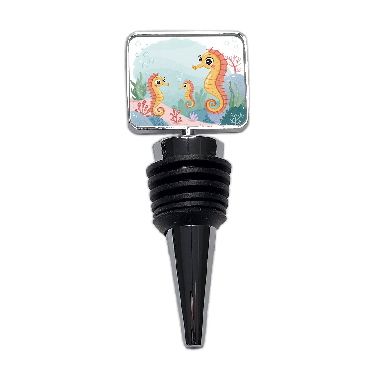 Kawaii Seahorses Wine Bottle Stopper