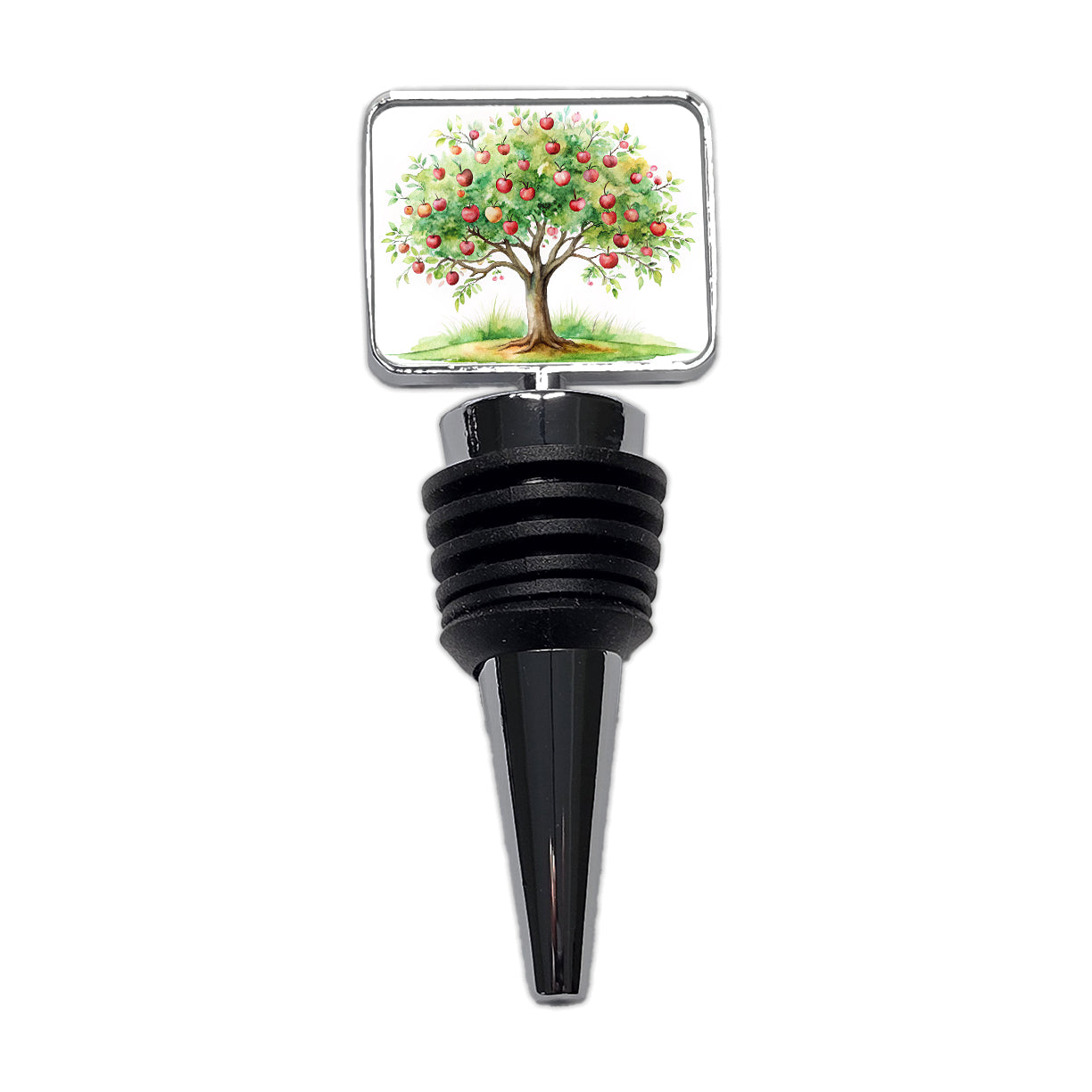 Apple Tree Watercolor Wine Bottle Stopper