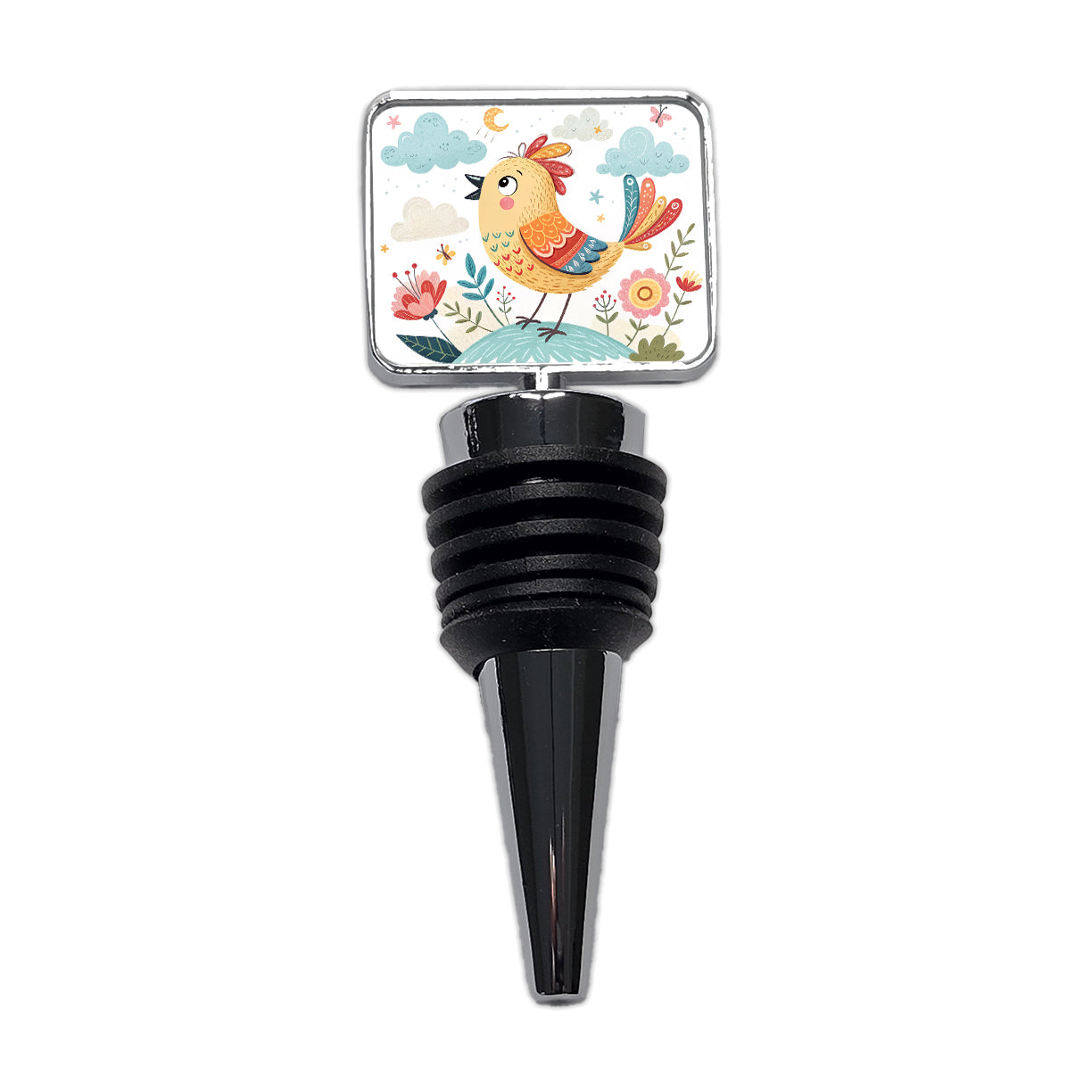 Bird Children's Illustration Style Wine Bottle Stopper