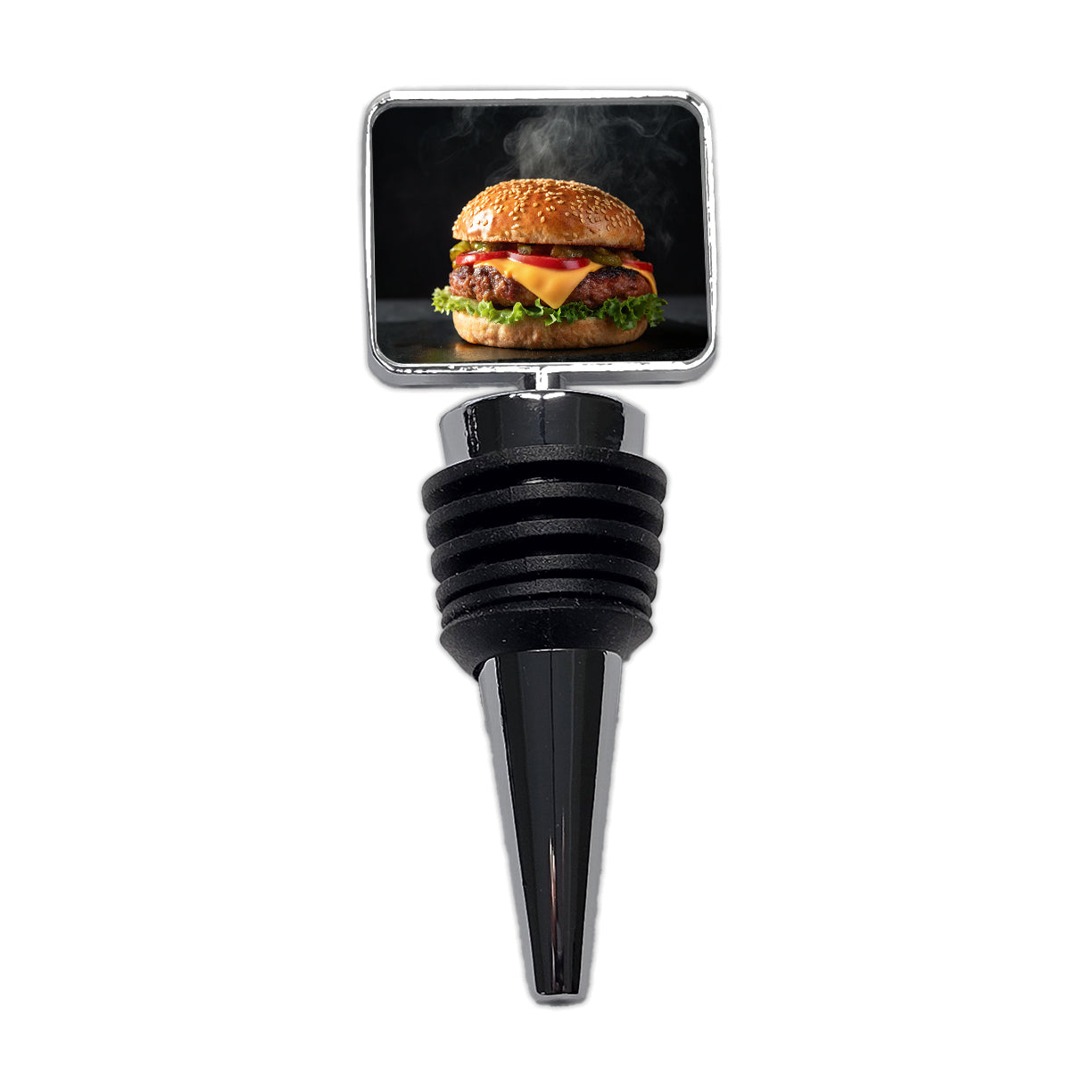 Cheeseburger with all the Toppings Wine Bottle Stopper