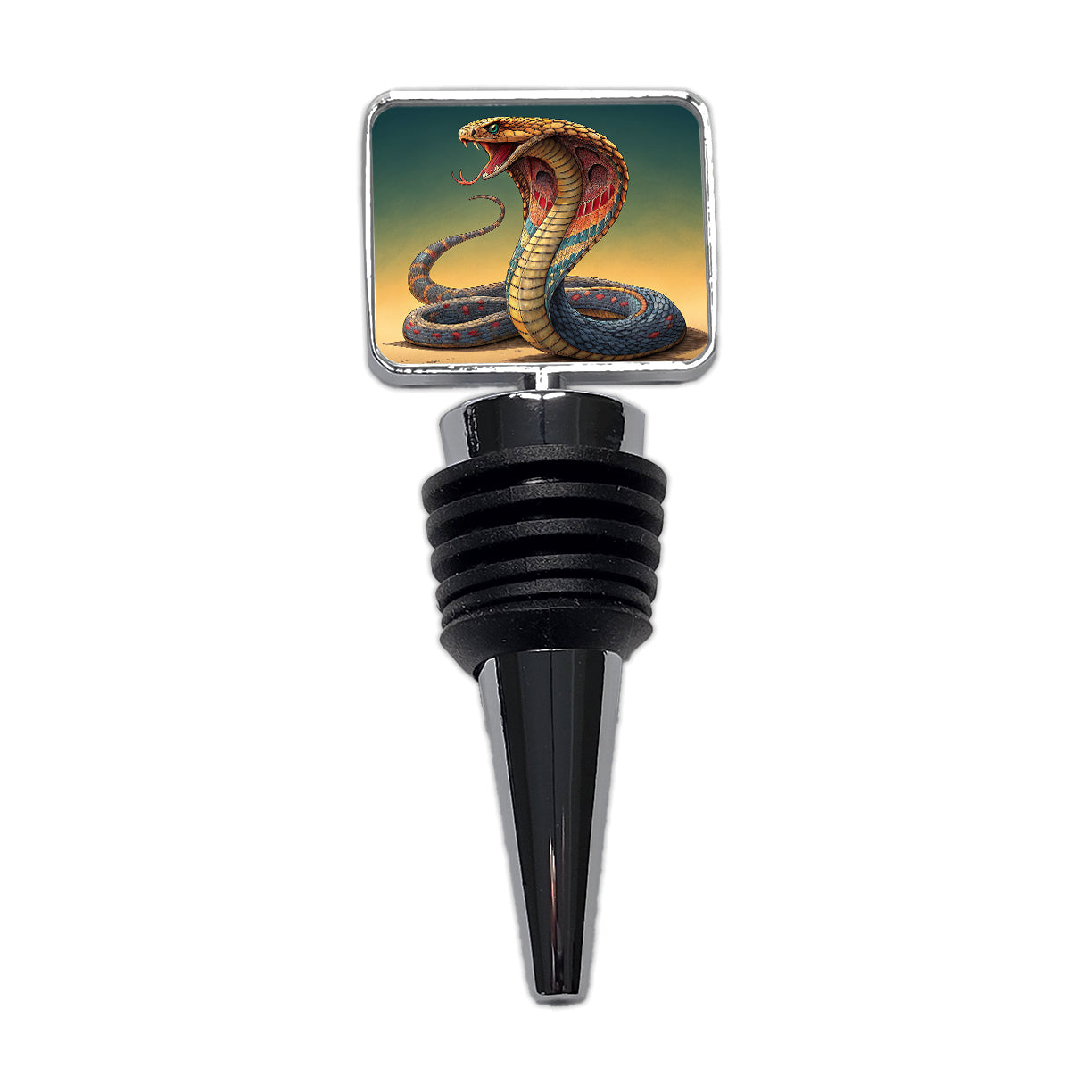 Colorful Cobra Snake Reptile Wine Bottle Stopper