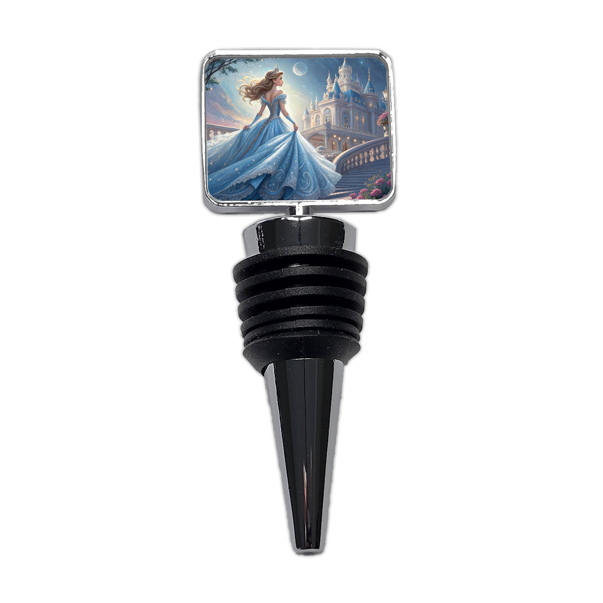 Fairy Tale Princess In Ball Gown Wine Bottle Stopper