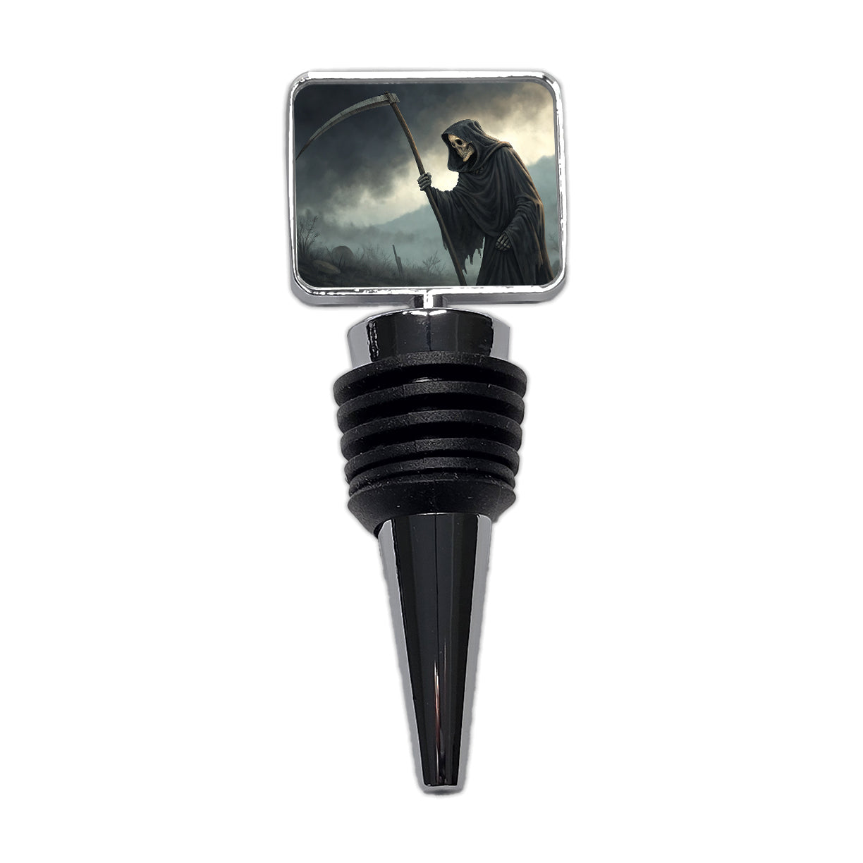 Grim Reaper Death Halloween Wine Bottle Stopper