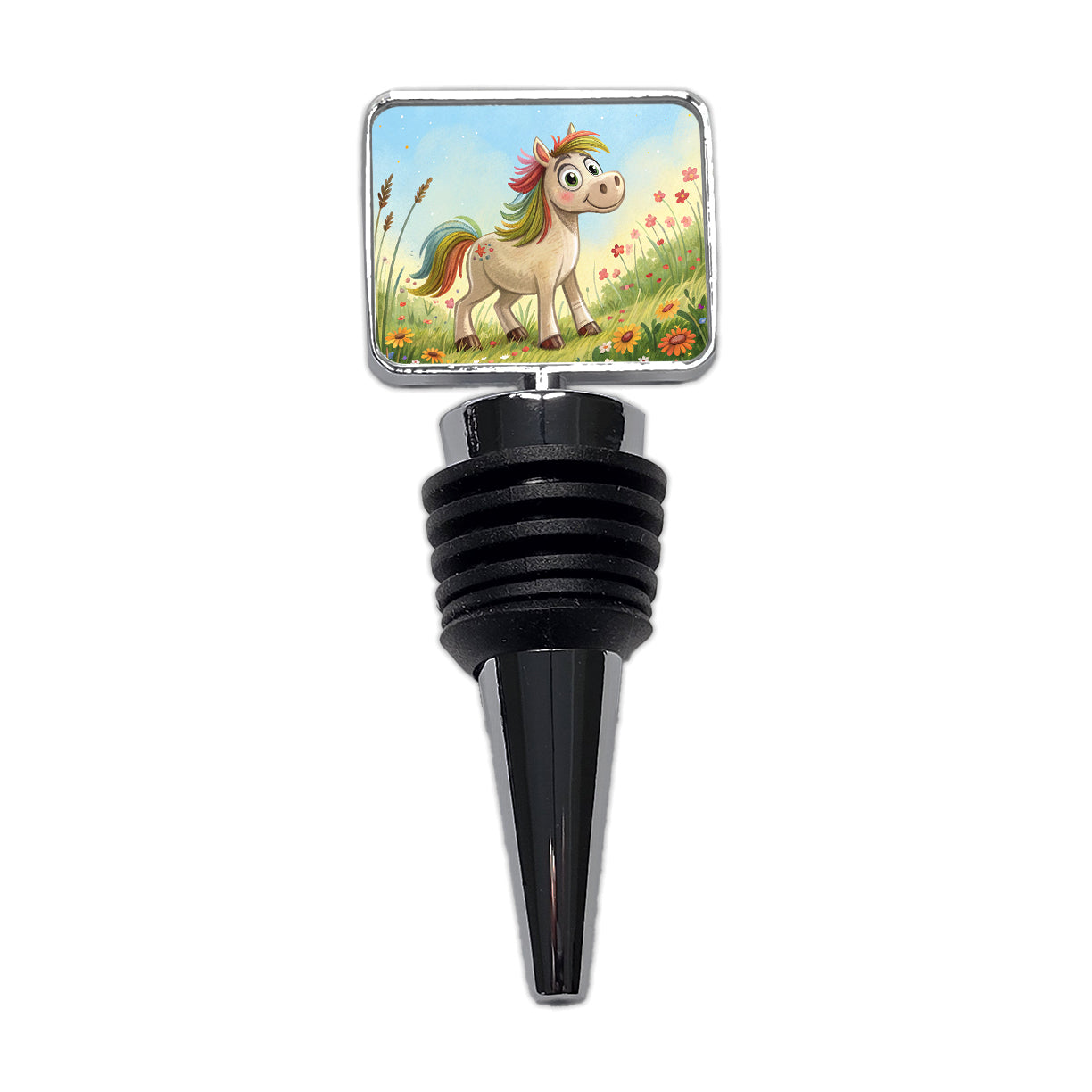 Horse Children's Illustration Style Wine Bottle Stopper