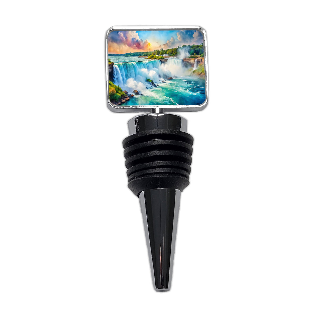 Niagara Falls New York Watercolor Wine Bottle Stopper