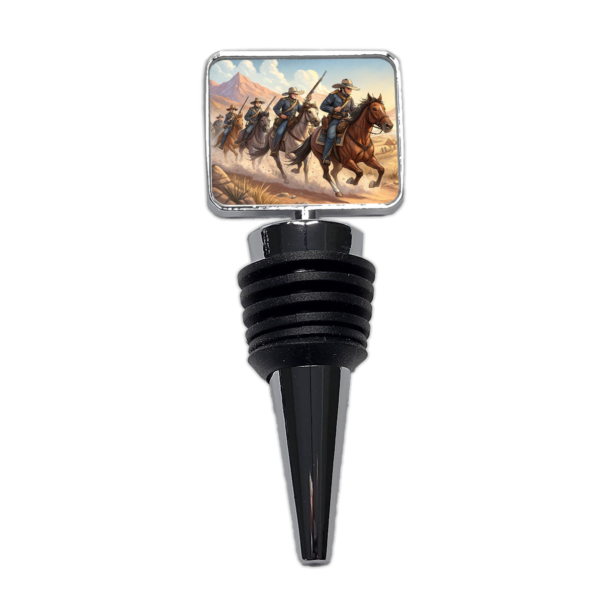 US Cavalry Charge Cowboy Western Old West Wine Bottle Stopper