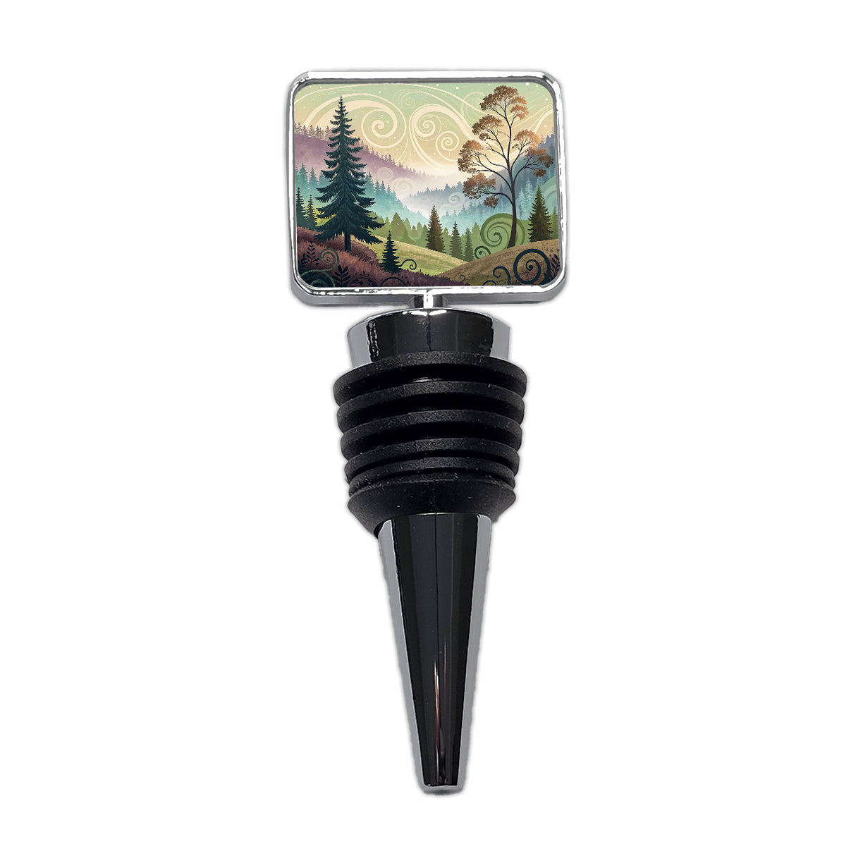 Abstract Pastel Forest Landscape Wine Bottle Stopper