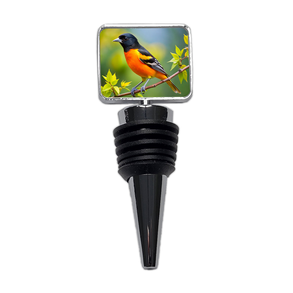 Baltimore Oriole Backyard Bird Wine Bottle Stopper
