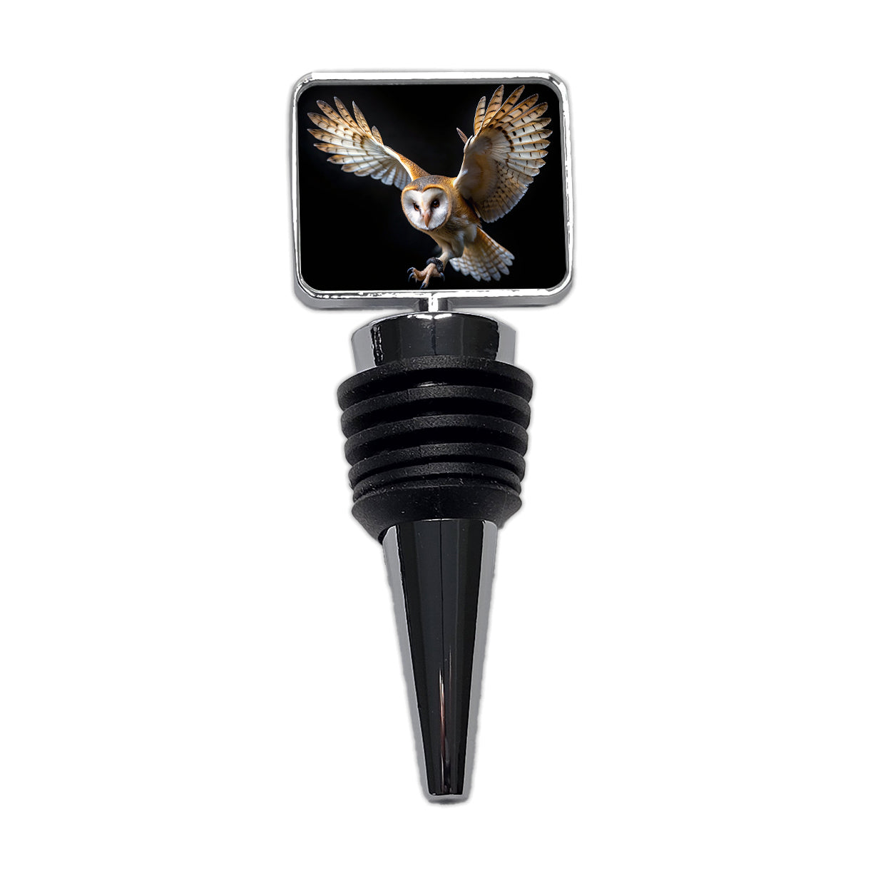 Barn Owl Flying Raptor Bird Of Prey Wine Bottle Stopper