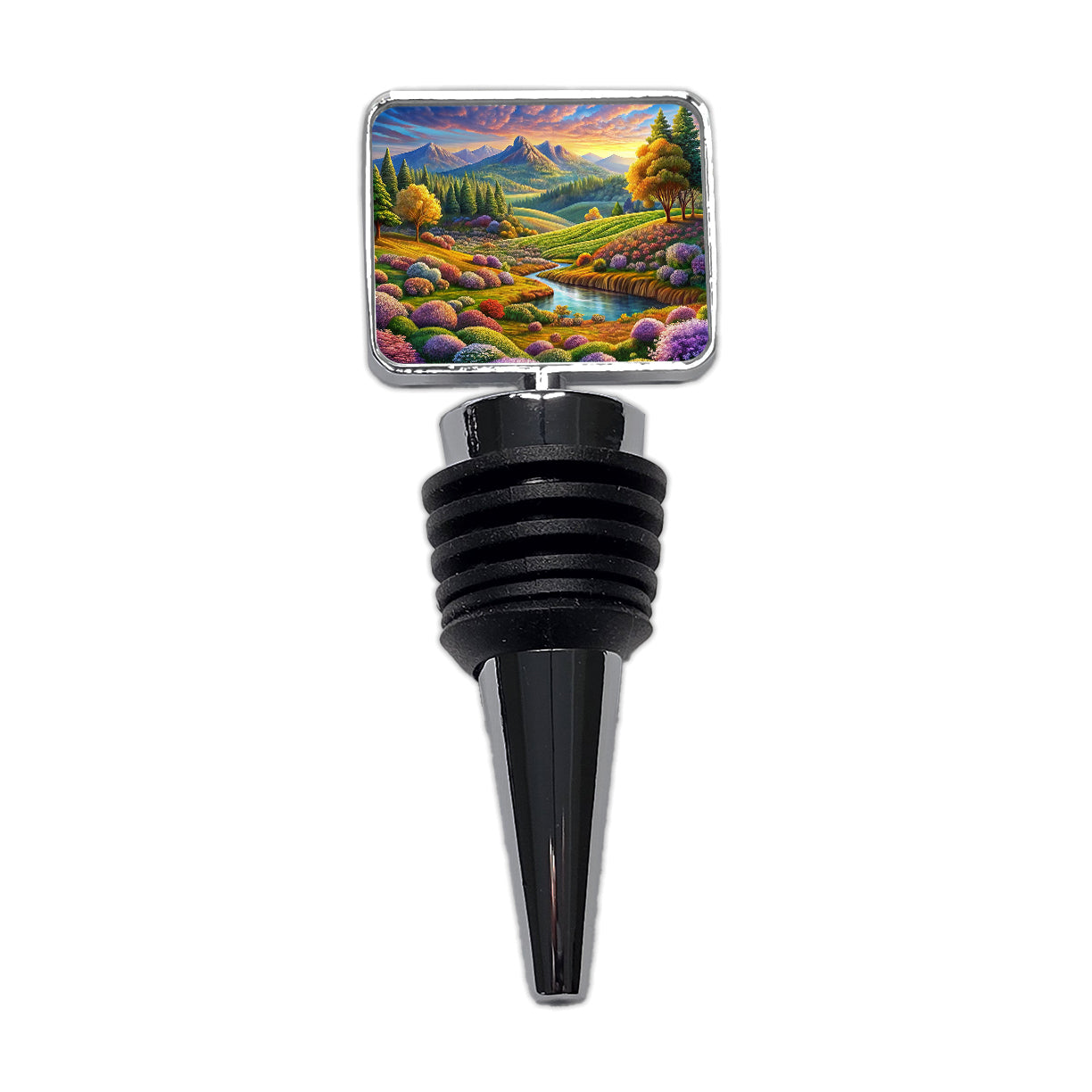 Beautiful Colorful Pastel Landscape Wine Bottle Stopper