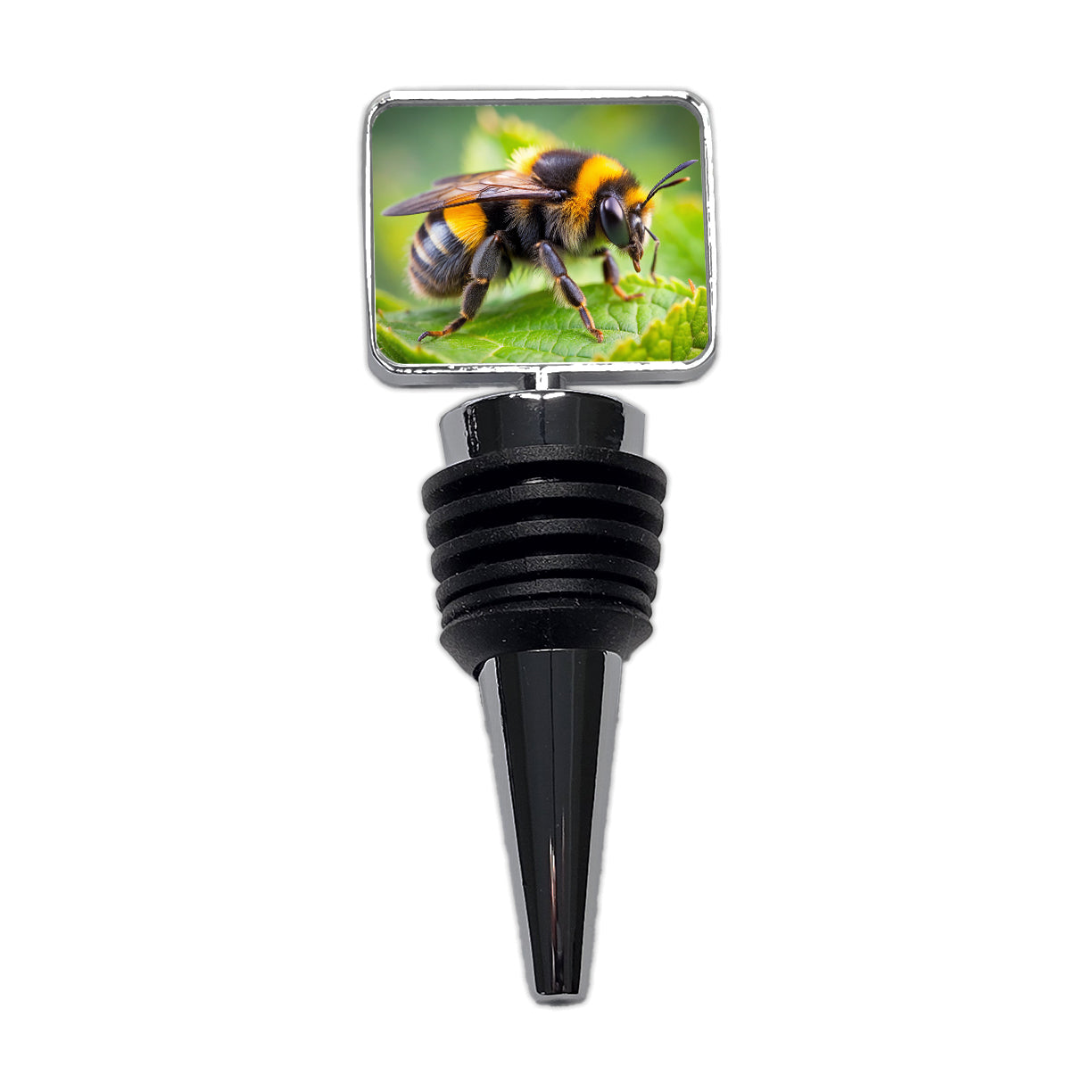 Bumblebee Bee on Leaf Wine Bottle Stopper