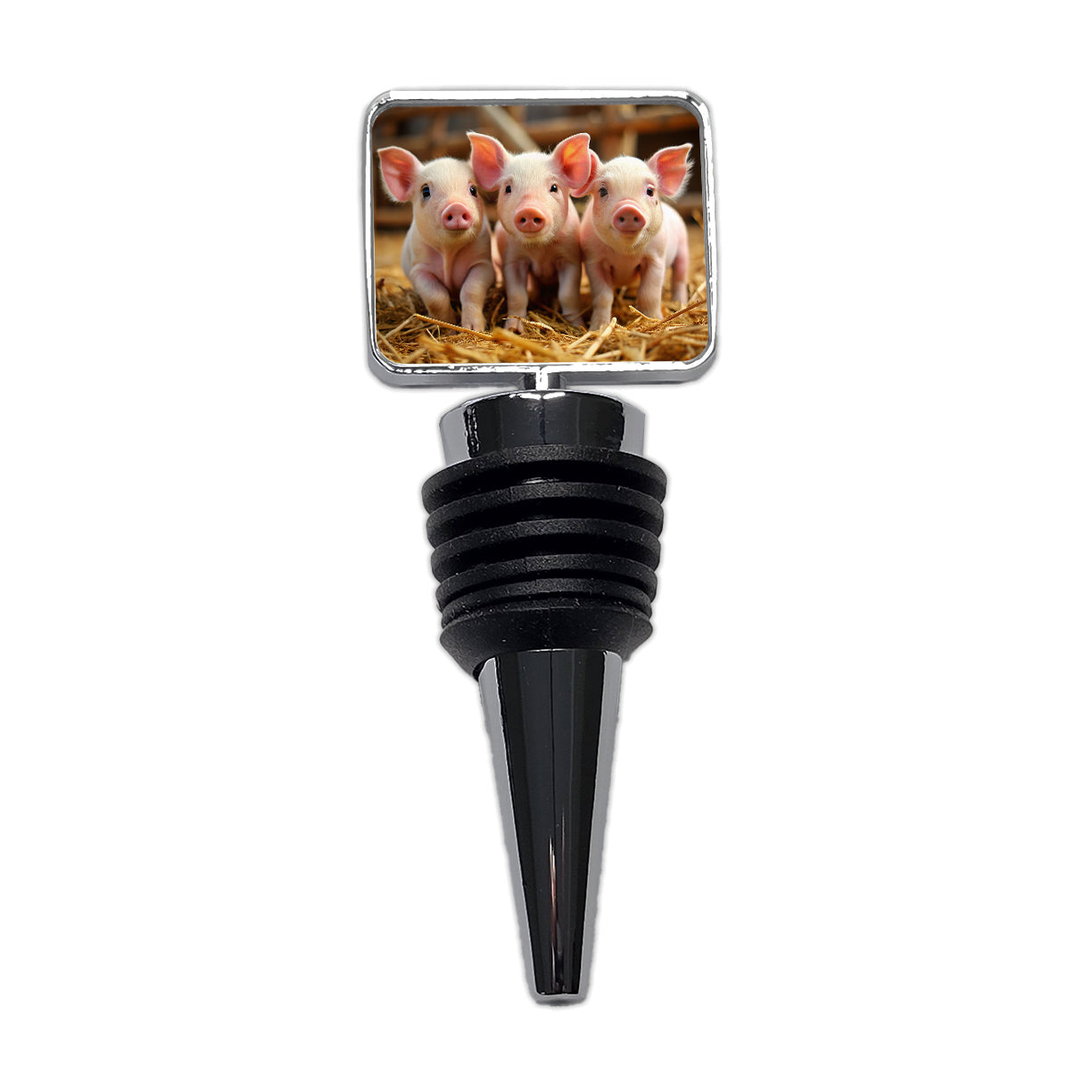 Bunch of Pink Baby Pigs Wine Bottle Stopper