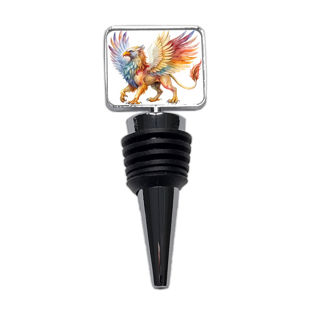 Fantasy Griffin Mythical Creature Watercolor Wine Bottle Stopper