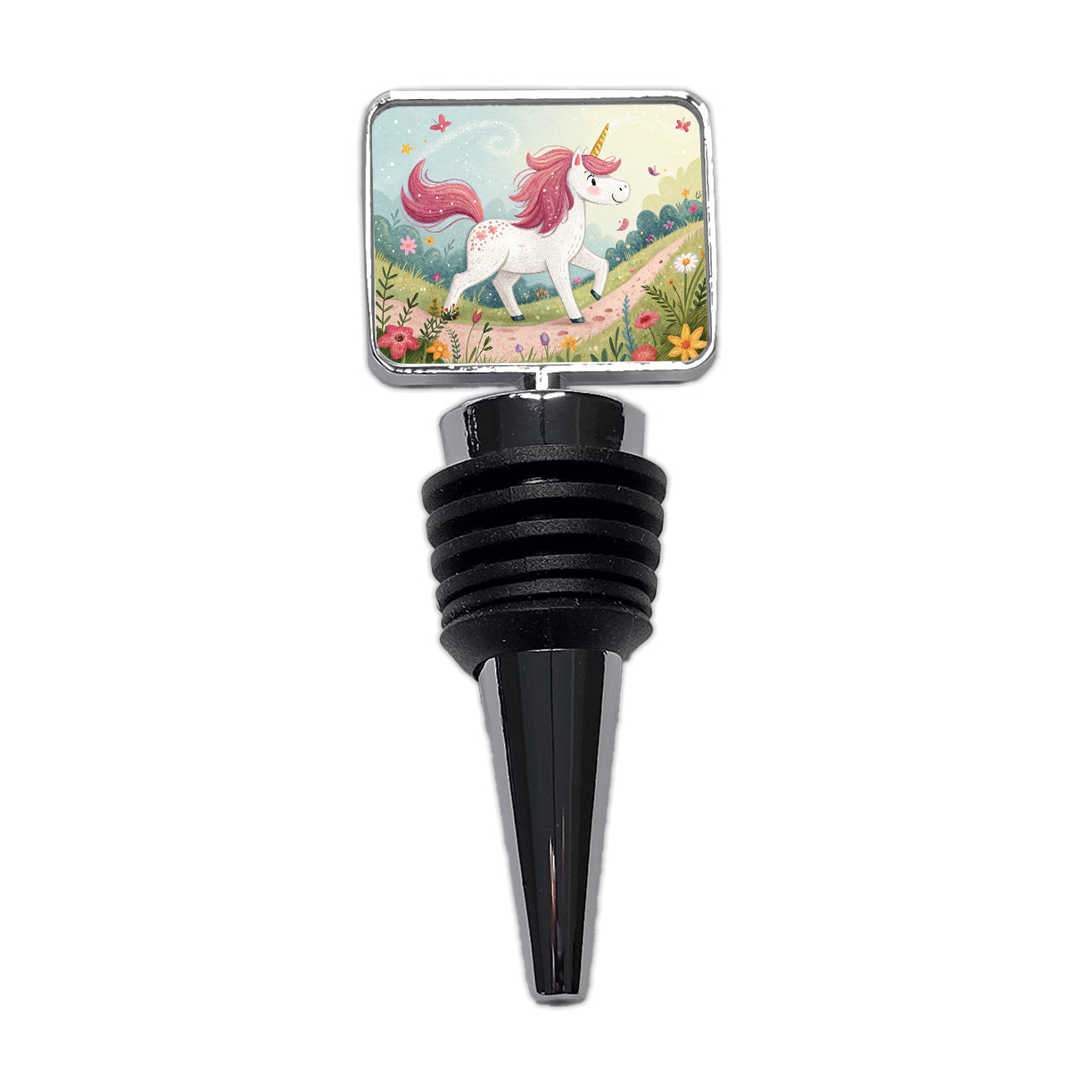 Fantasy Unicorn Children's Illustration Style Wine Bottle Stopper
