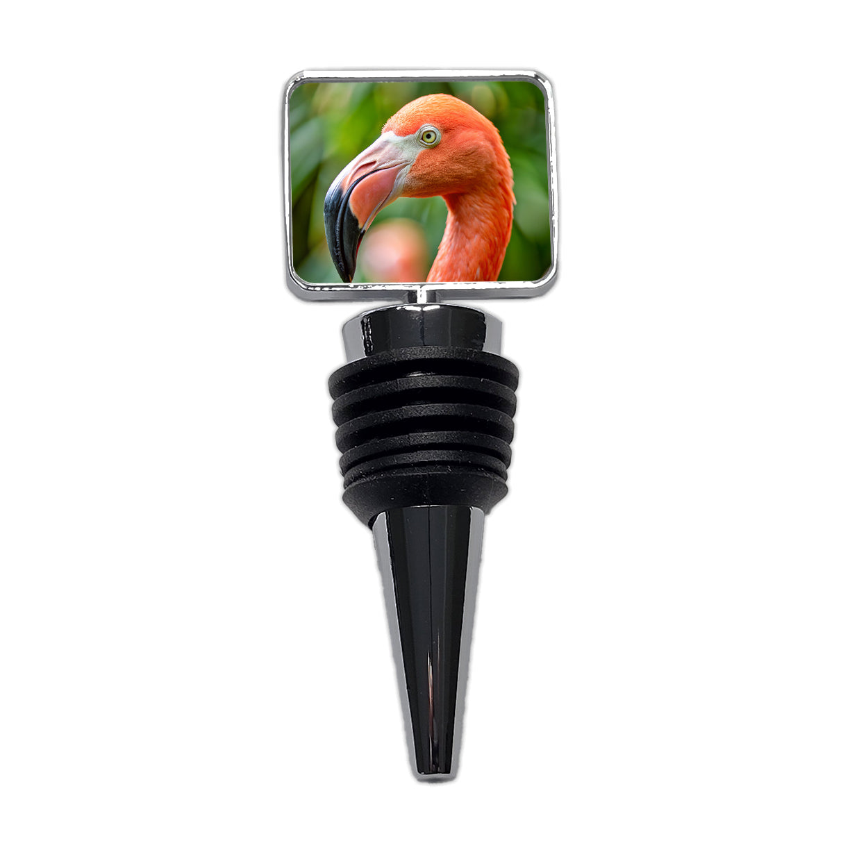 Flamingo Face Wine Bottle Stopper