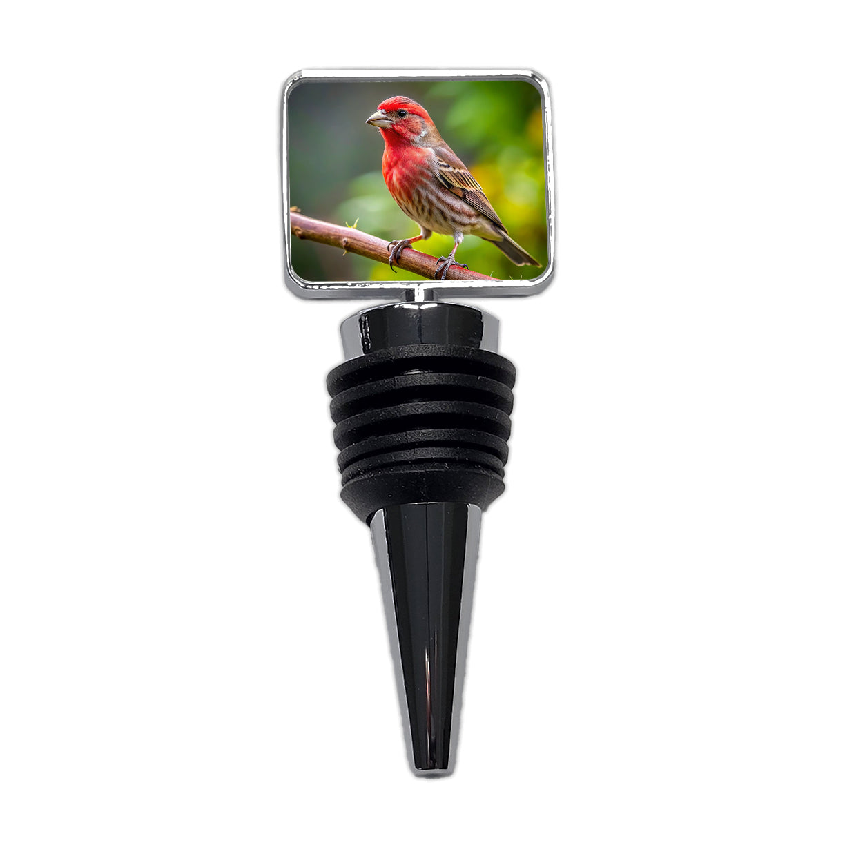 House Finch Backyard Bird Wine Bottle Stopper