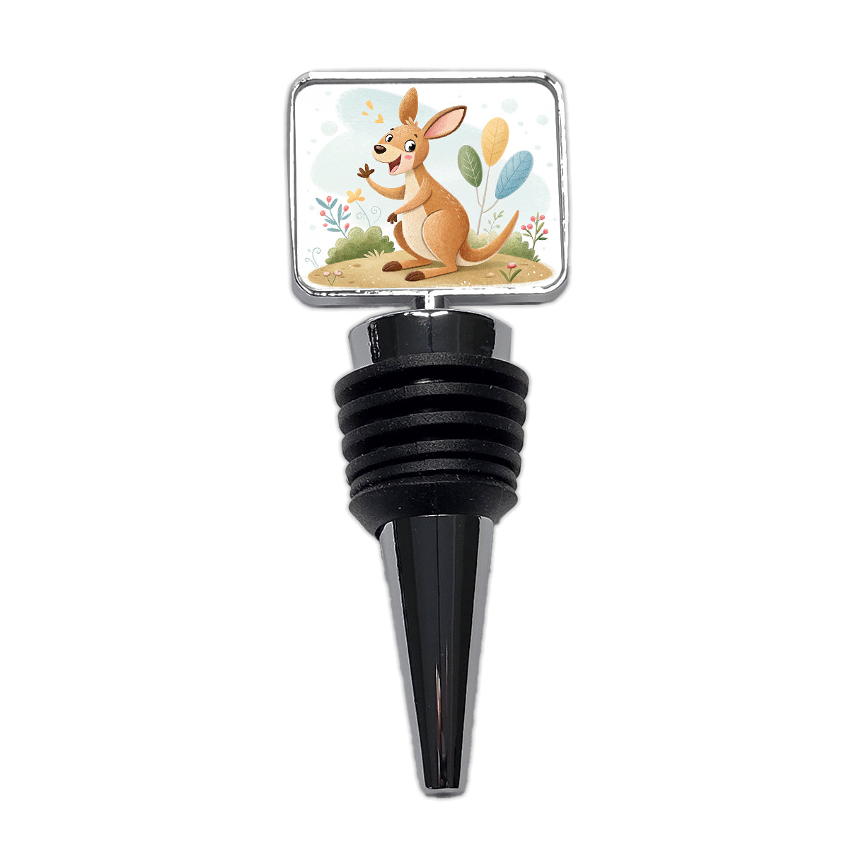 Kangaroo Children's Illustration Style Wine Bottle Stopper