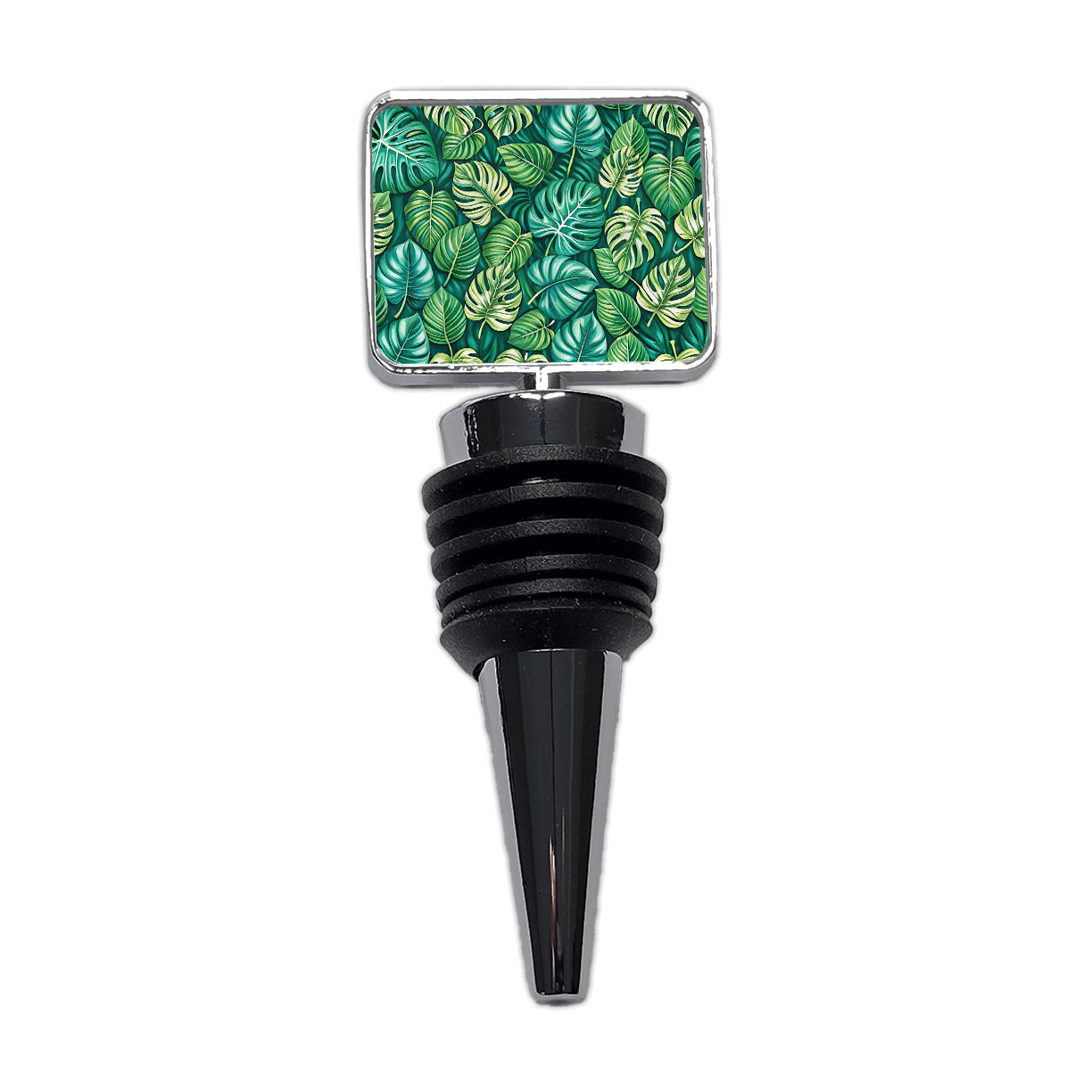 Monstera Leaves Pattern Wine Bottle Stopper