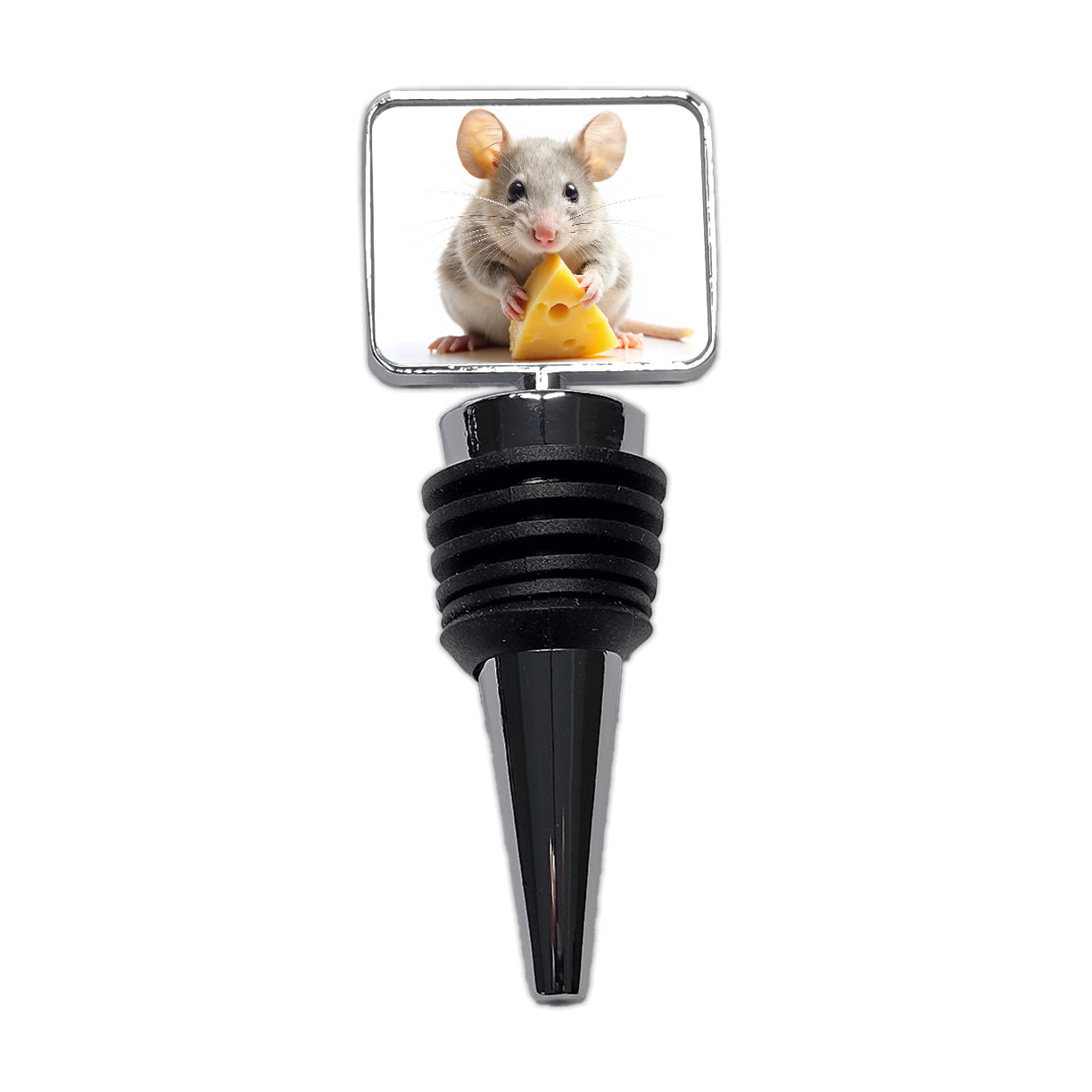 Mouse With A Piece Of Cheese Wine Bottle Stopper