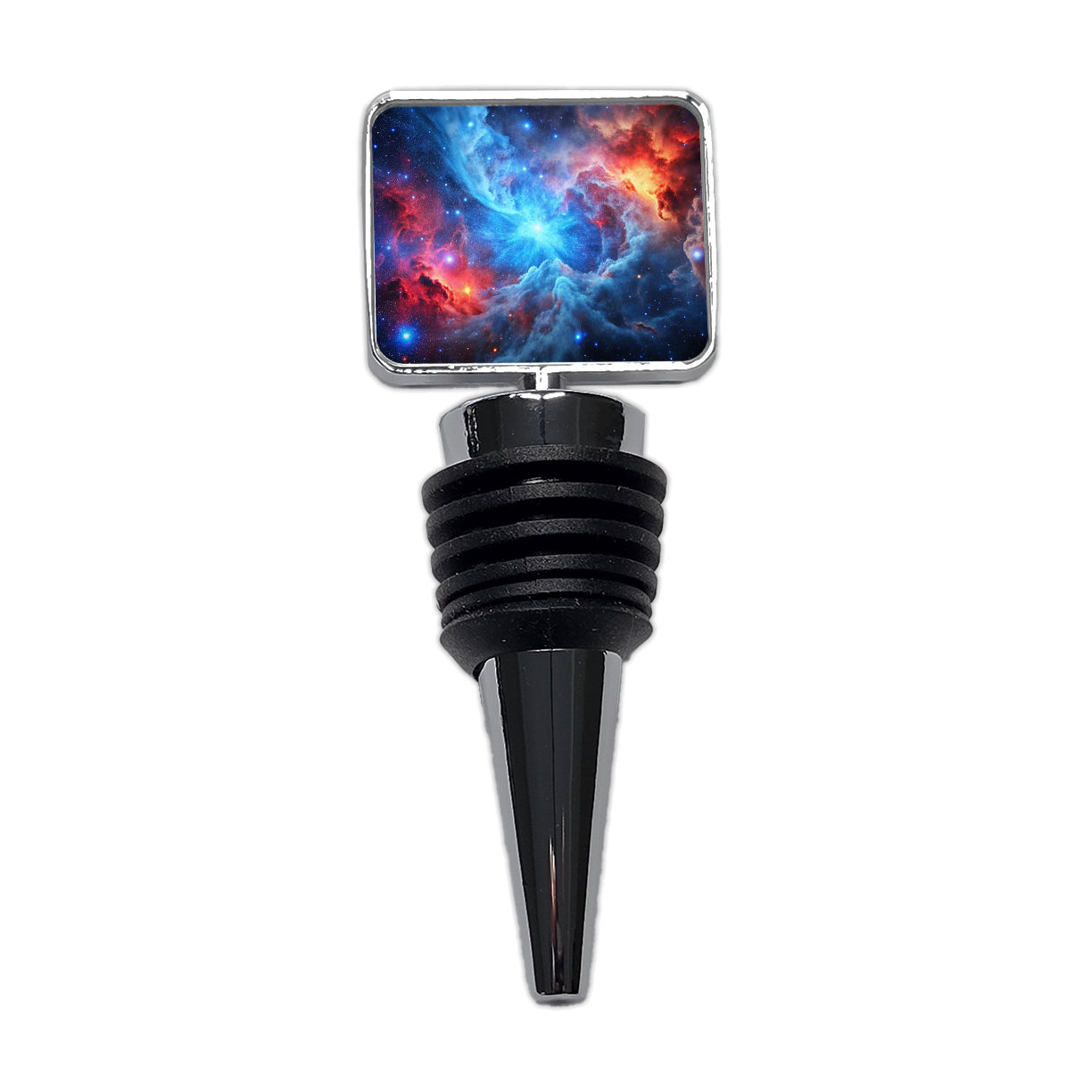 Space Galaxy Nebula Blue Red Wine Bottle Stopper