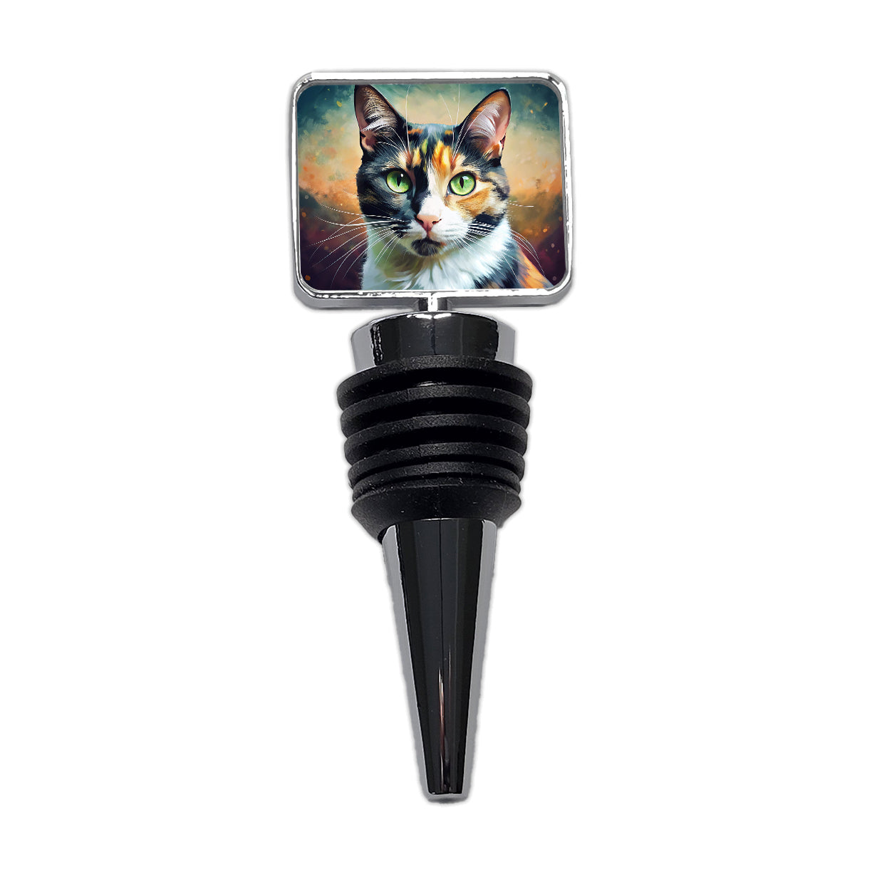 Calico Cat Pop Art Wine Bottle Stopper