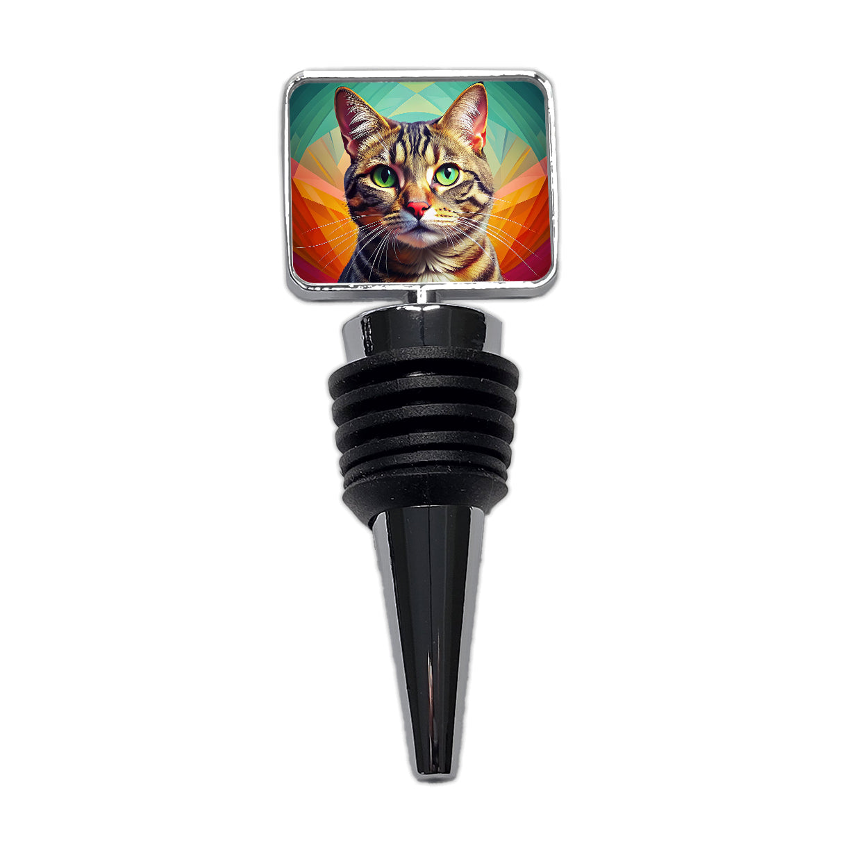 Tabby Cat Pop Art Wine Bottle Stopper
