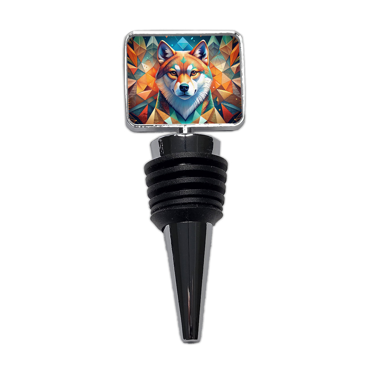 Akita Dog Abstract Stylized Art Wine Bottle Stopper